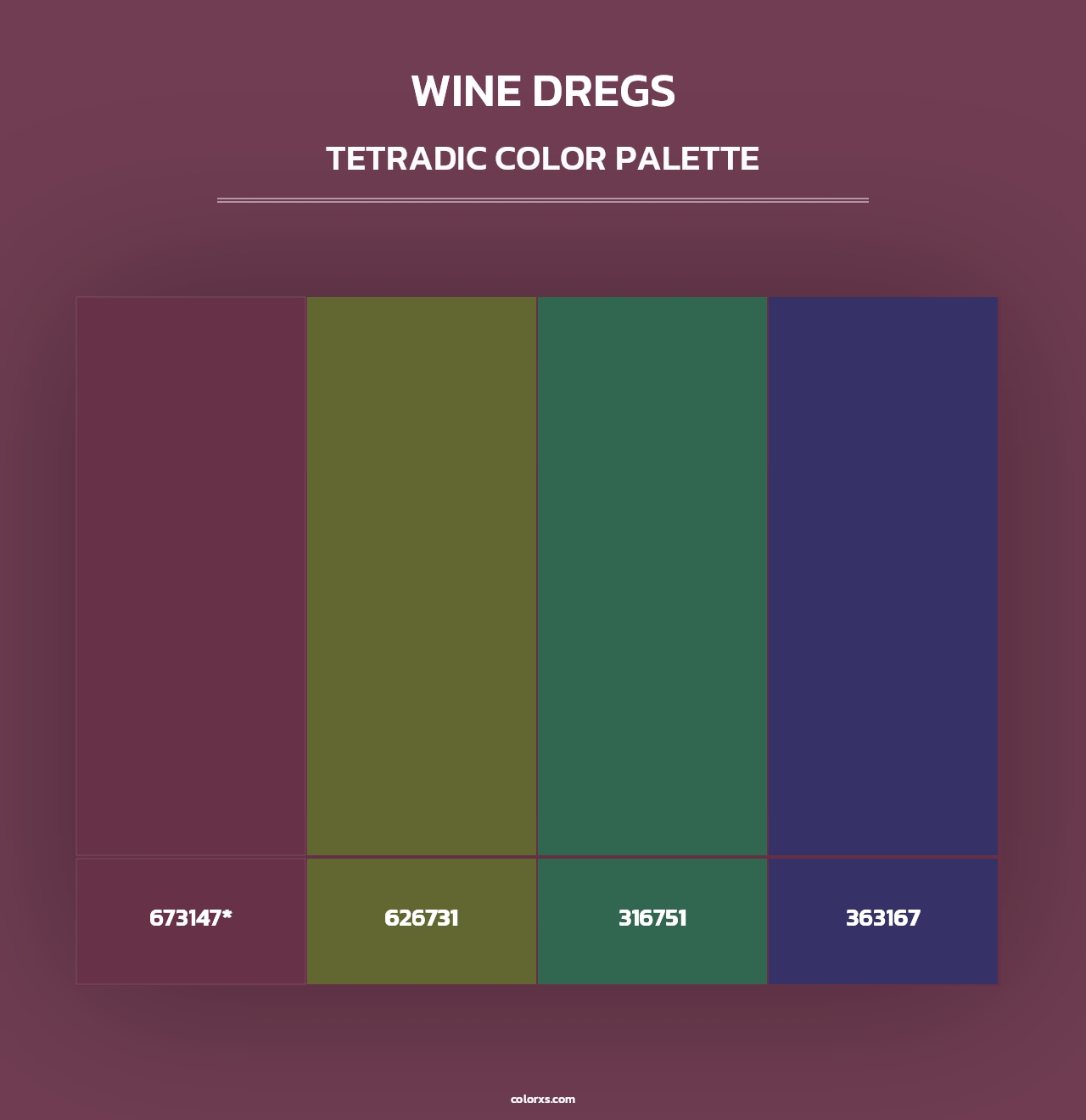 Wine Dregs - Tetradic Color Palette