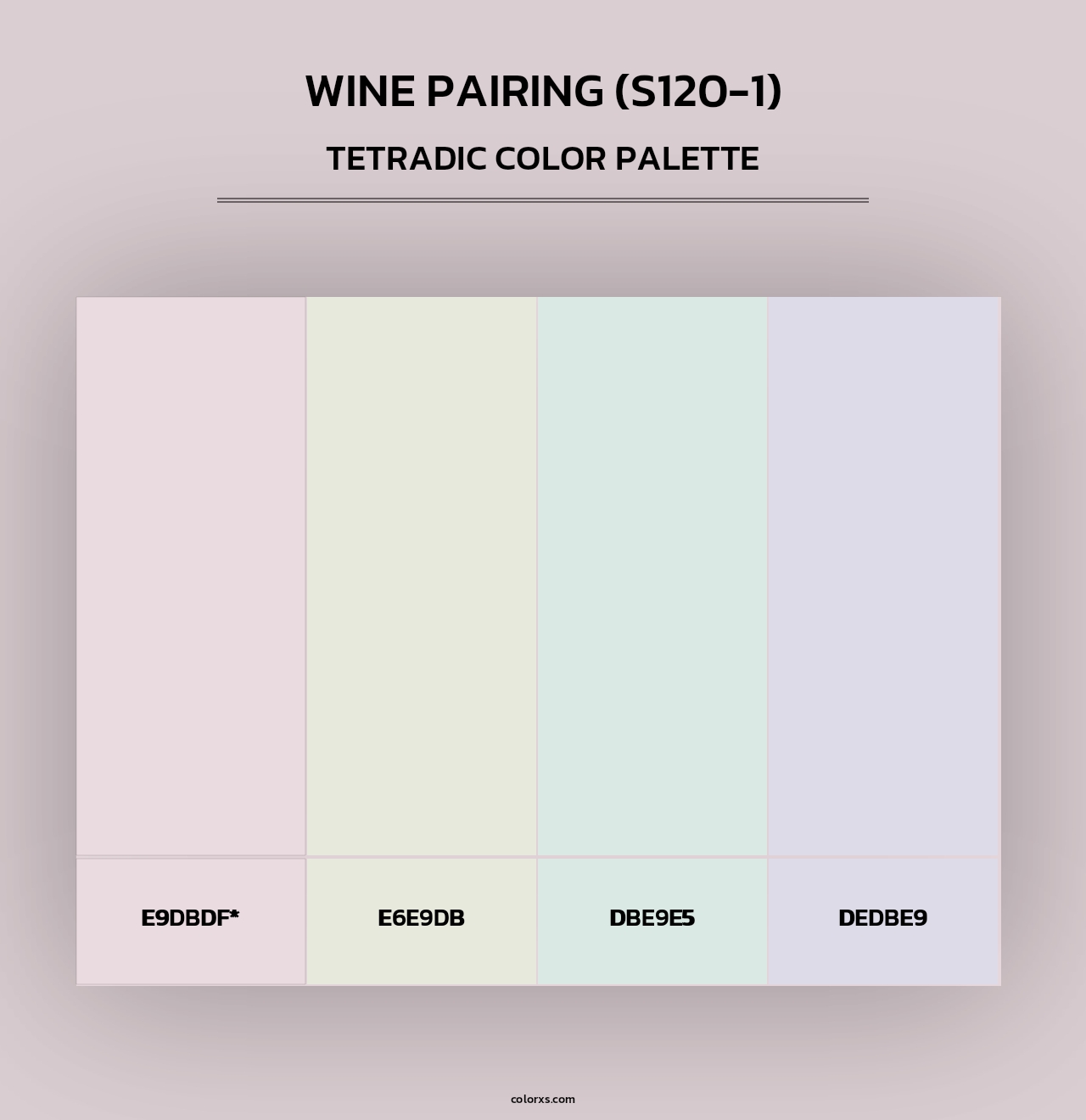 Wine Pairing (S120-1) - Tetradic Color Palette