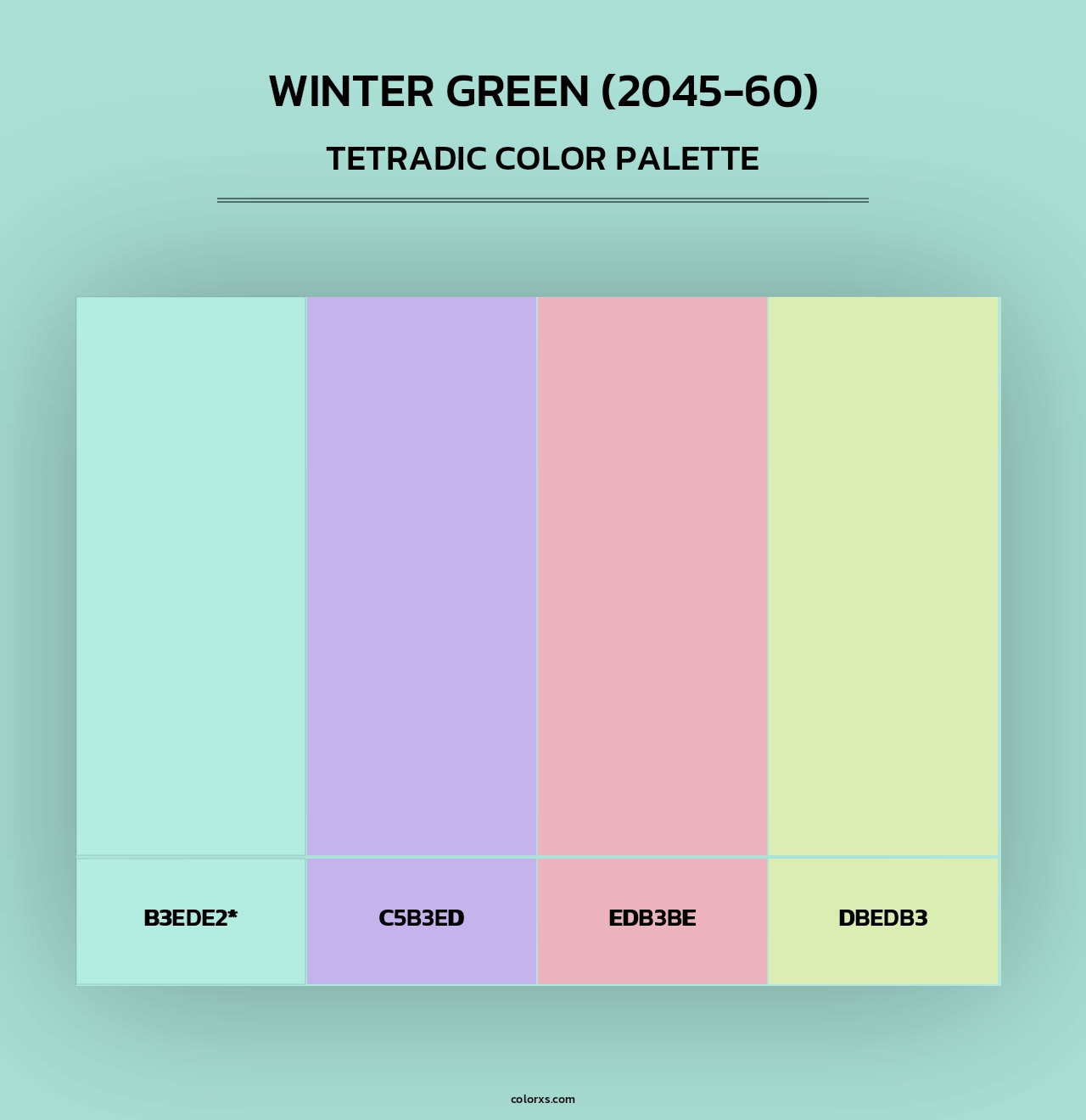 Winter Green (2045-60) - Tetradic Color Palette