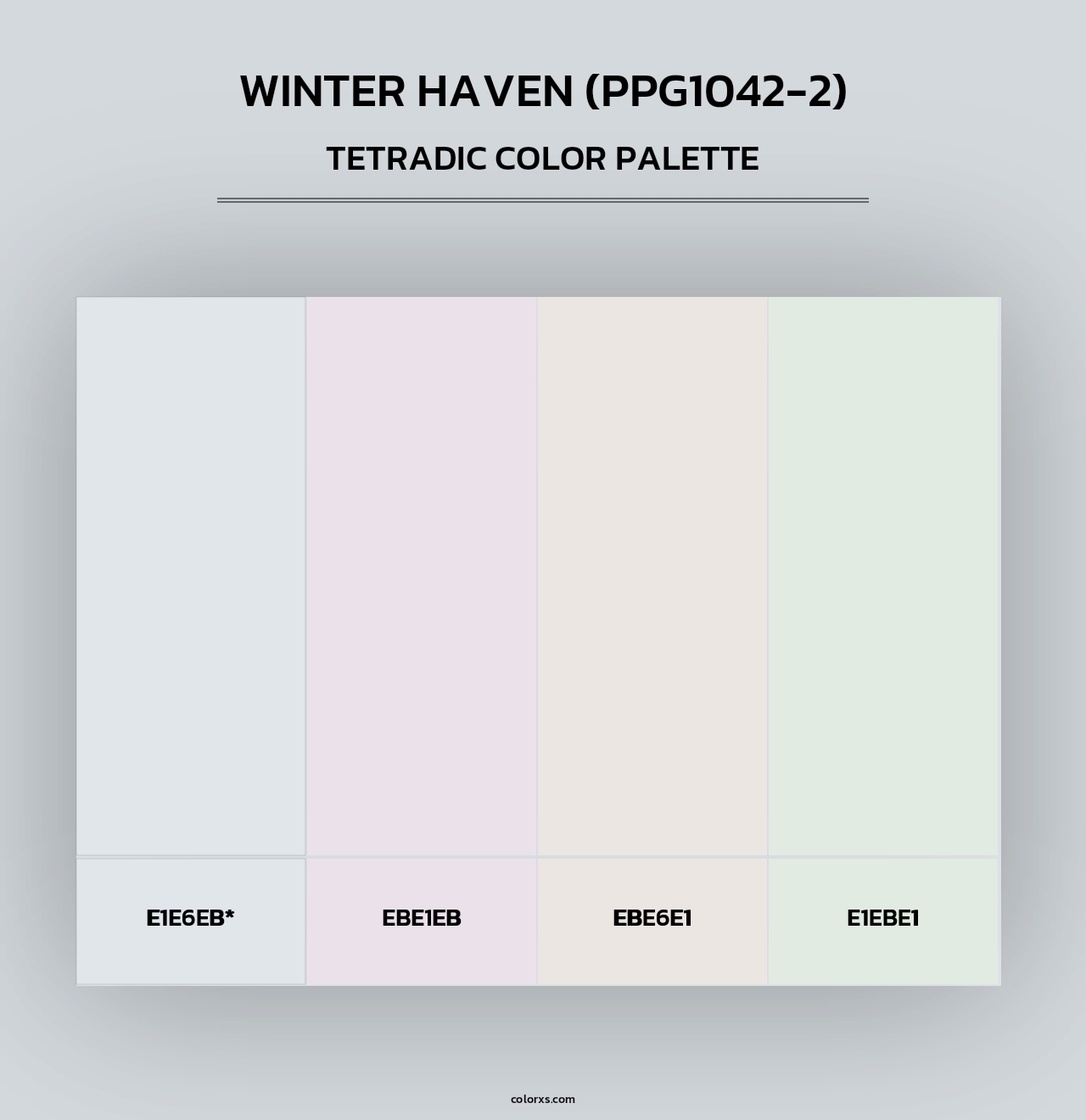 Winter Haven (PPG1042-2) - Tetradic Color Palette