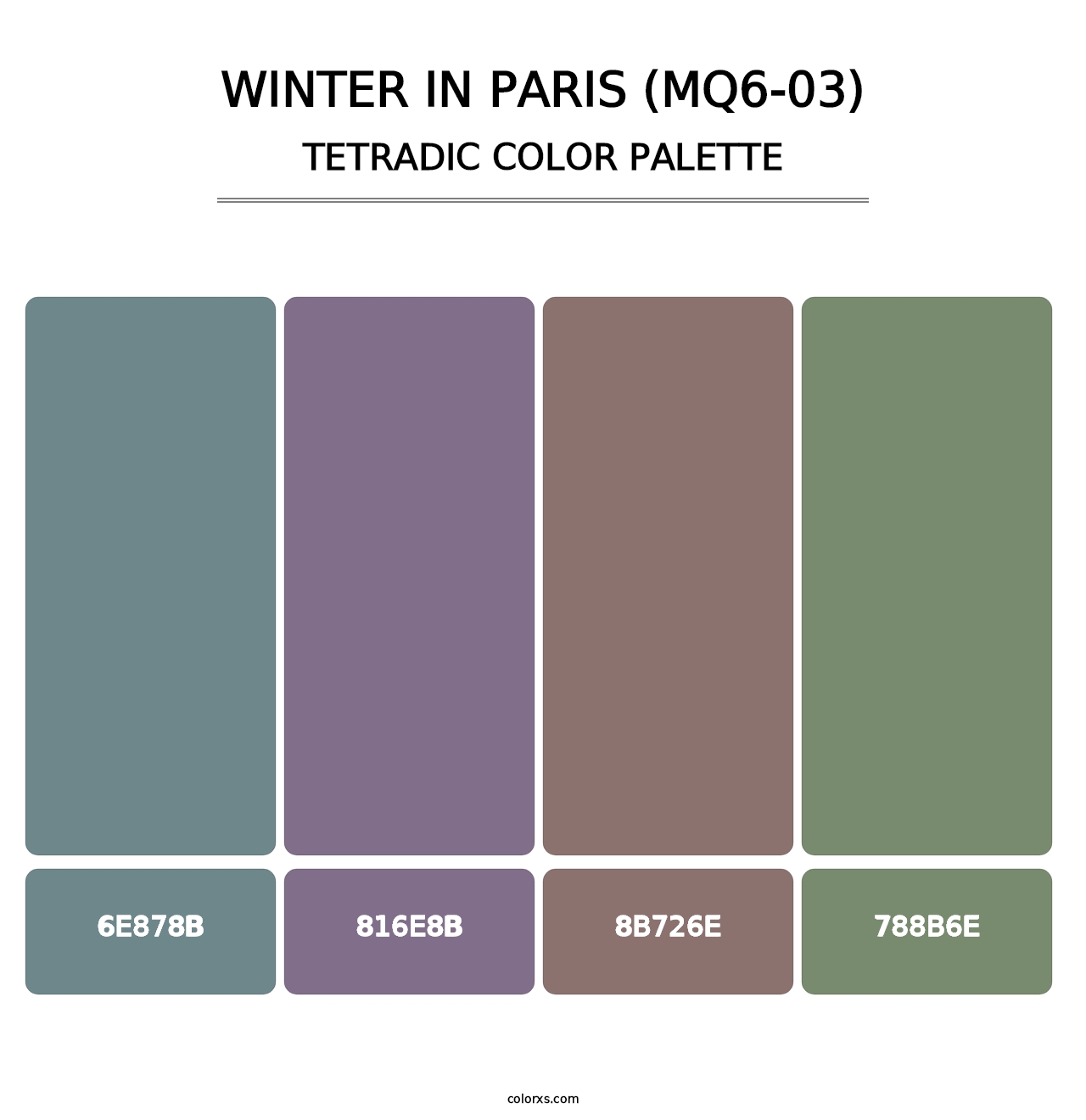 Winter In Paris (MQ6-03) - Tetradic Color Palette