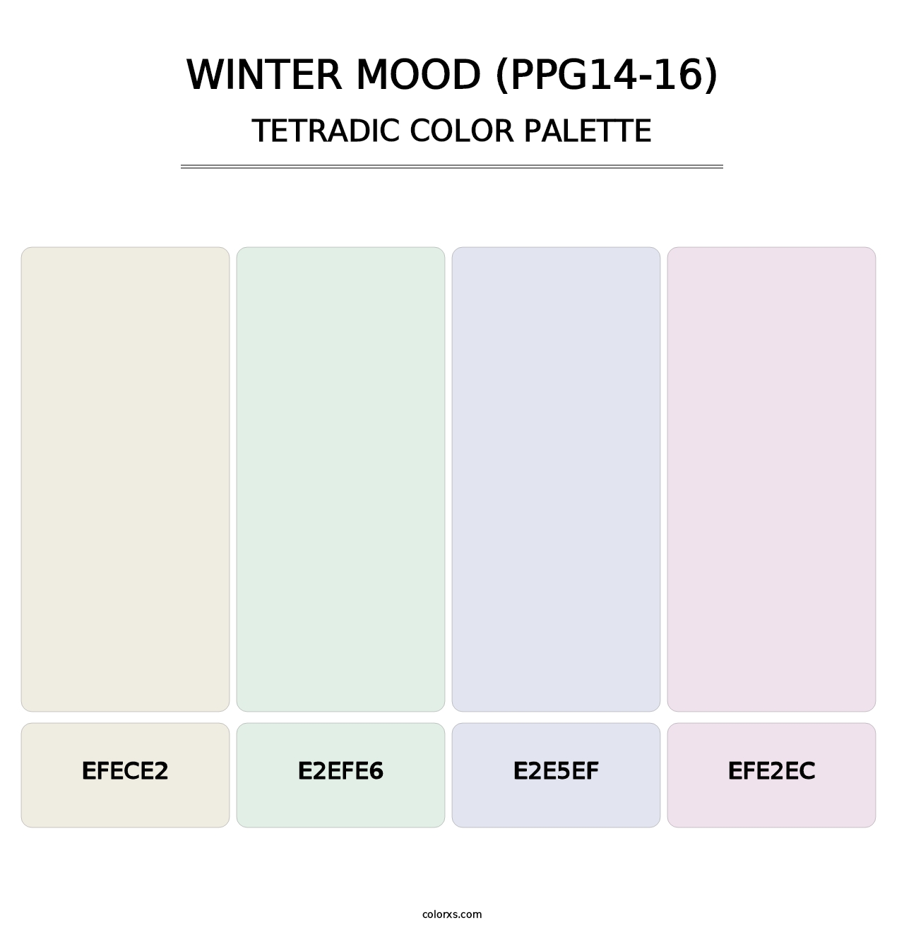 Winter Mood (PPG14-16) - Tetradic Color Palette