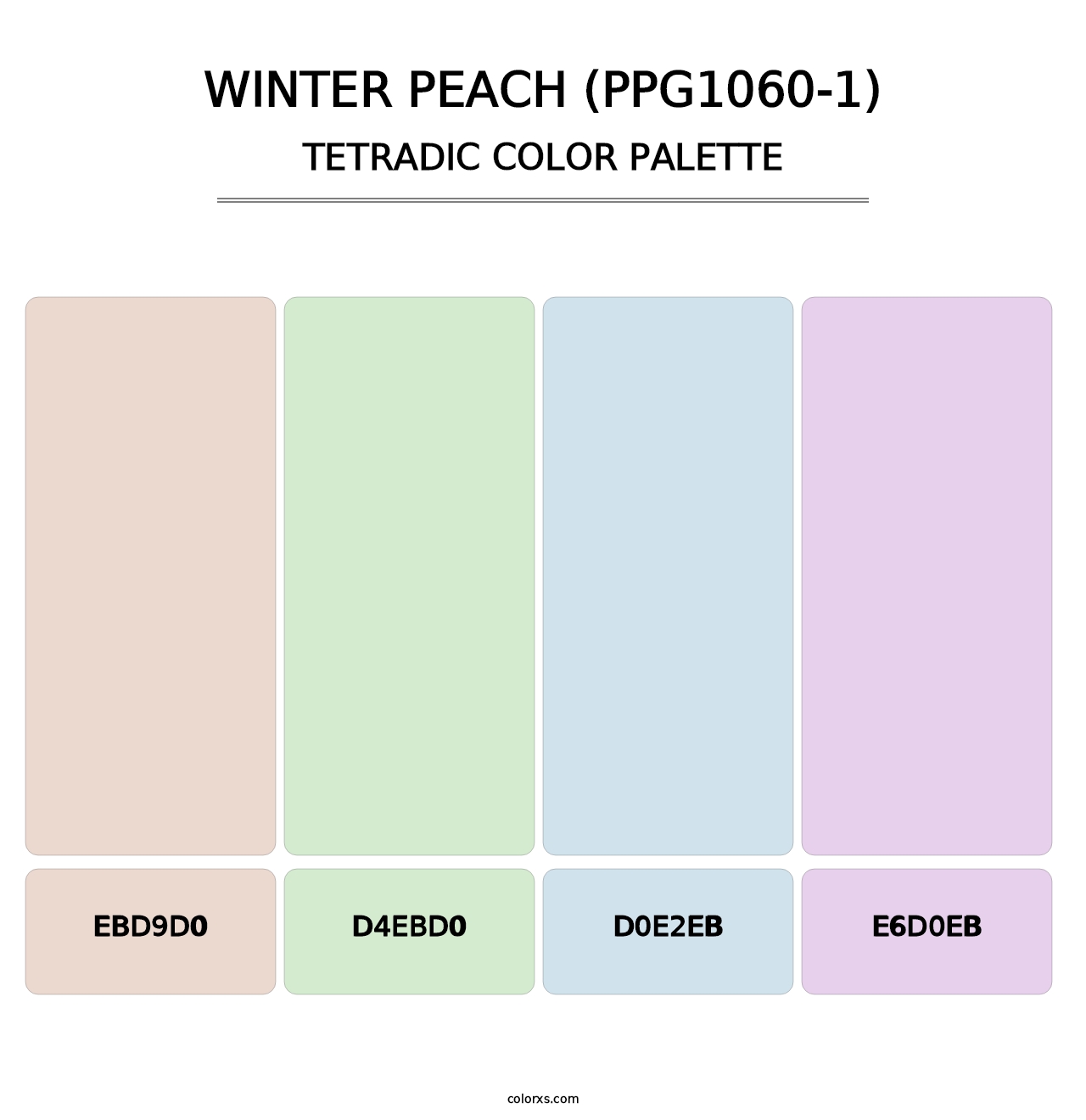 Winter Peach (PPG1060-1) - Tetradic Color Palette
