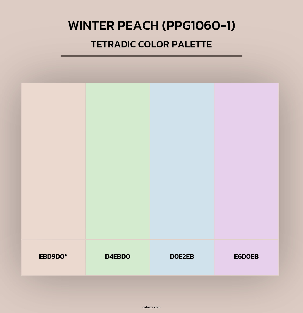 Winter Peach (PPG1060-1) - Tetradic Color Palette