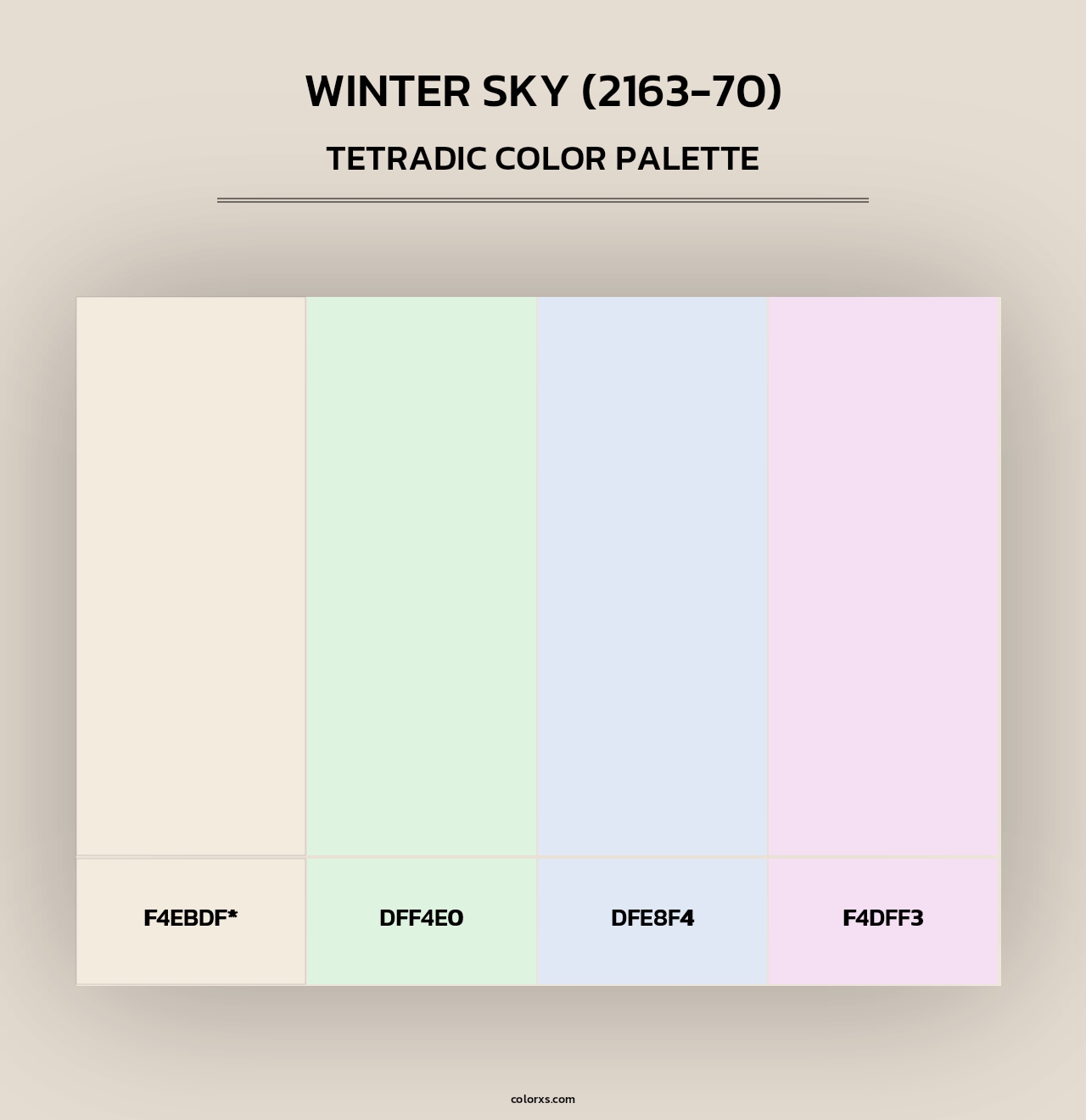 Winter Sky (2163-70) - Tetradic Color Palette
