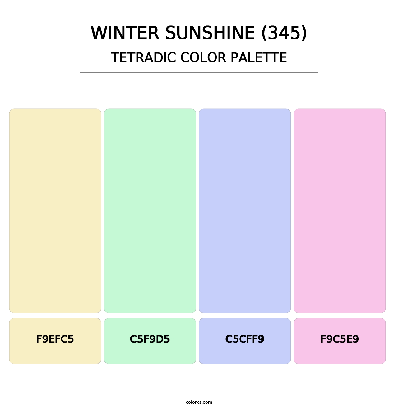 Winter Sunshine (345) - Tetradic Color Palette