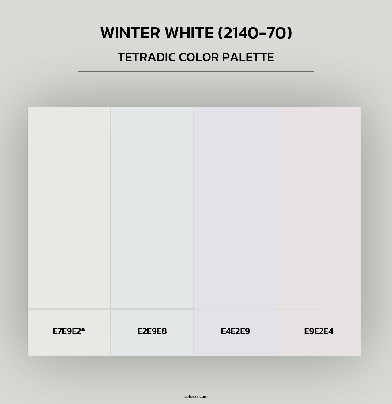 Winter White (2140-70) - Tetradic Color Palette