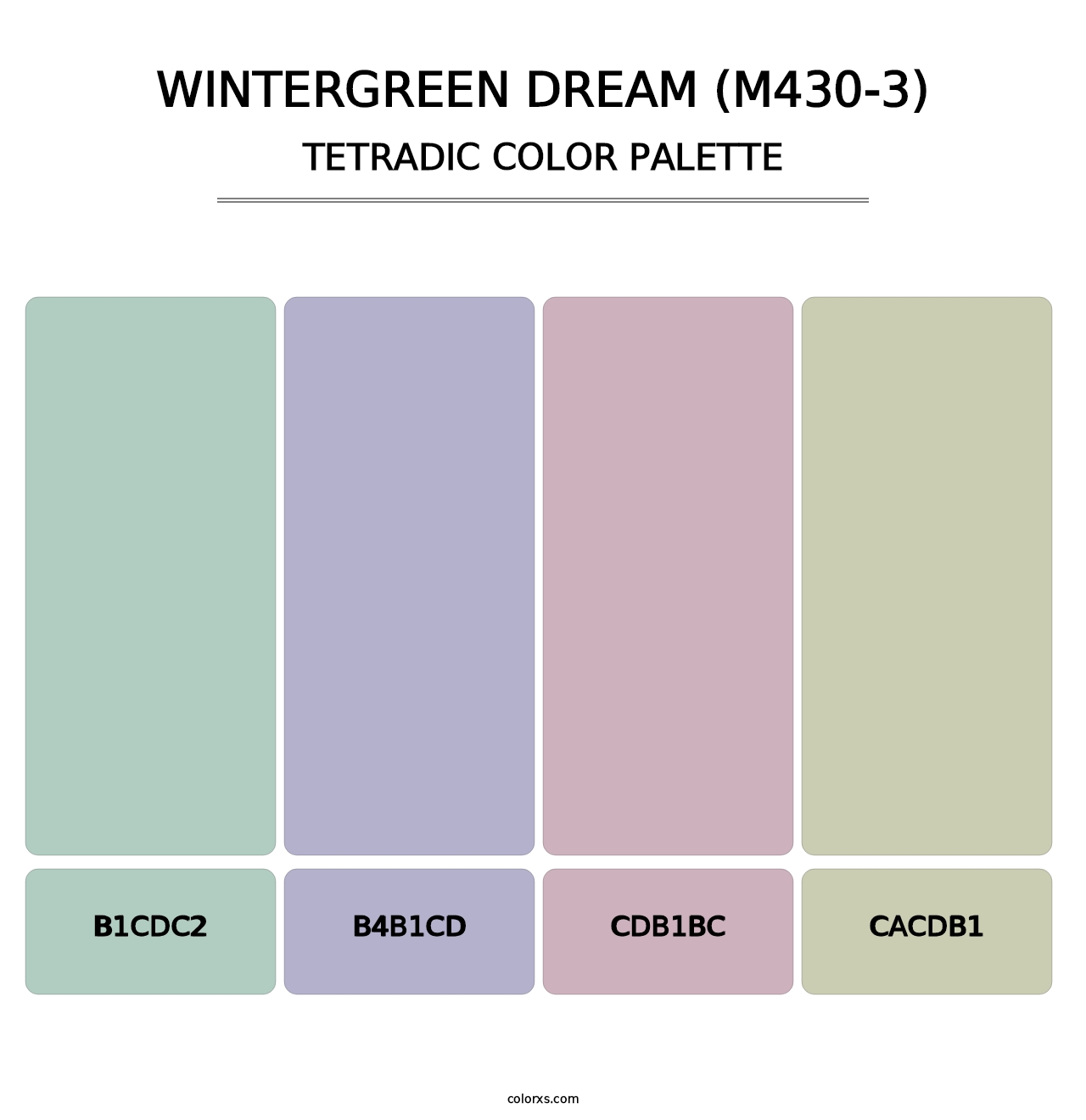 Wintergreen Dream (M430-3) - Tetradic Color Palette