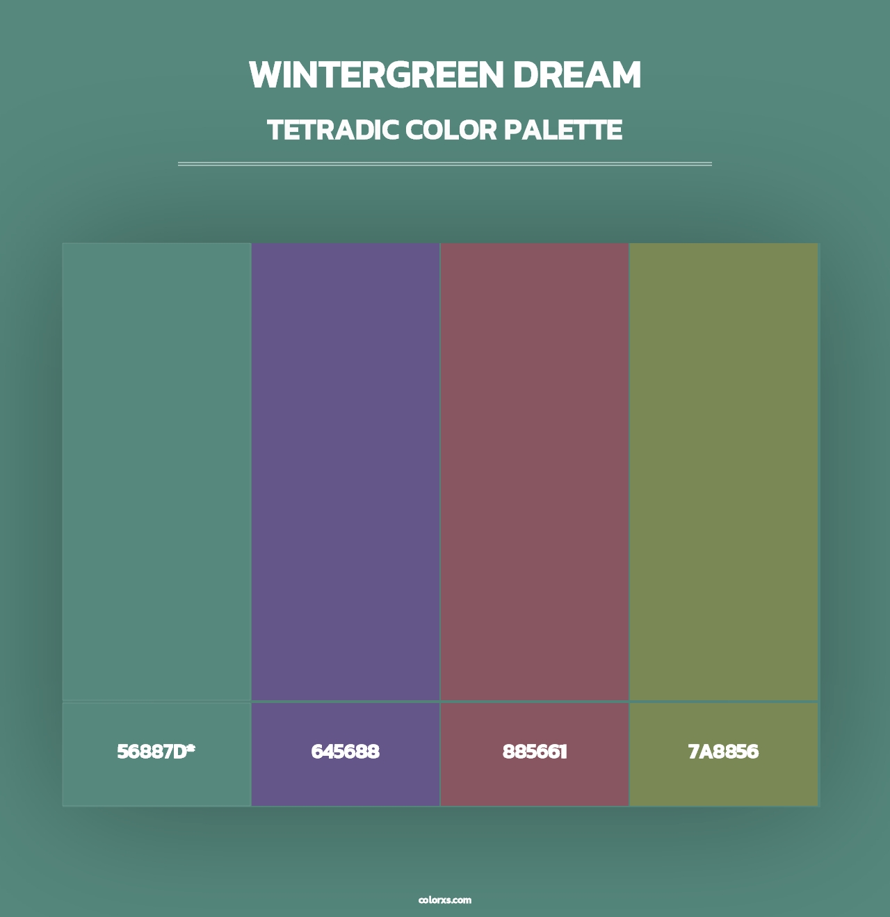 Wintergreen Dream - Tetradic Color Palette
