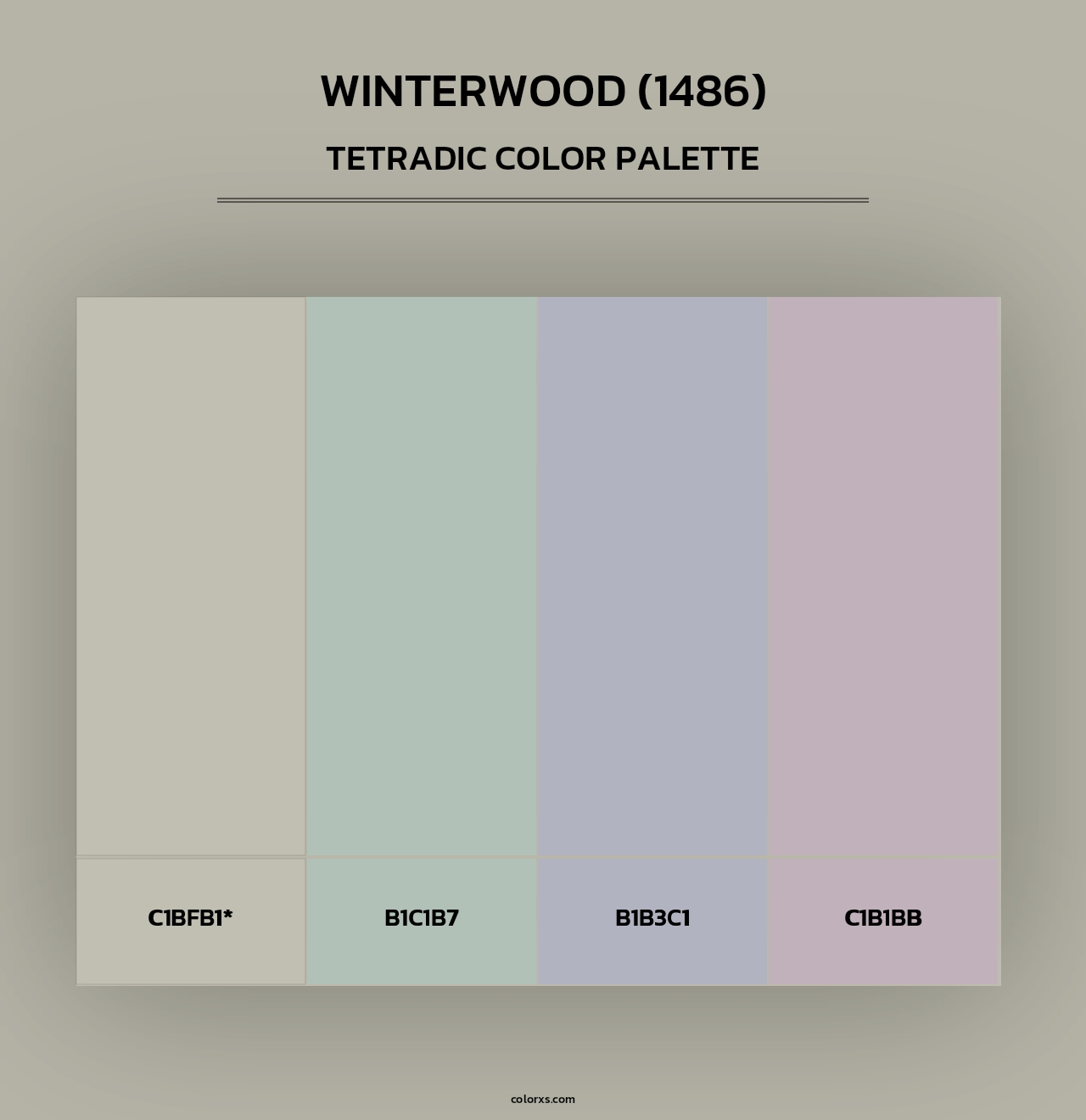 Winterwood (1486) - Tetradic Color Palette