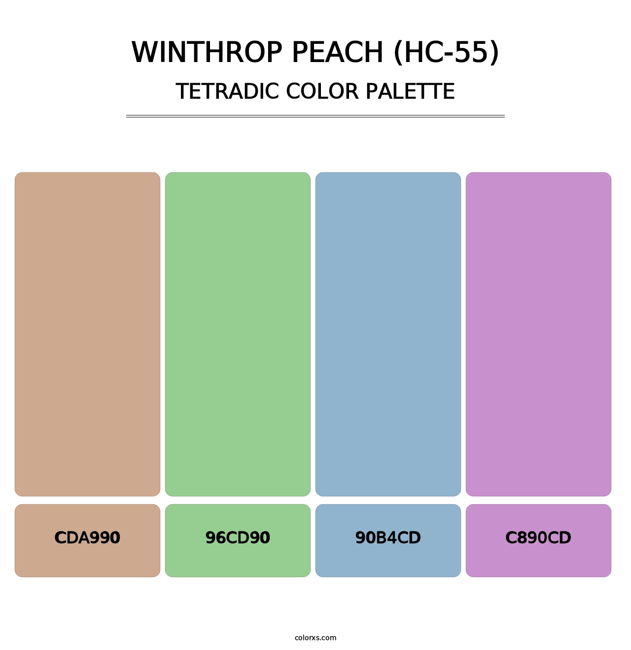Winthrop Peach (HC-55) - Tetradic Color Palette