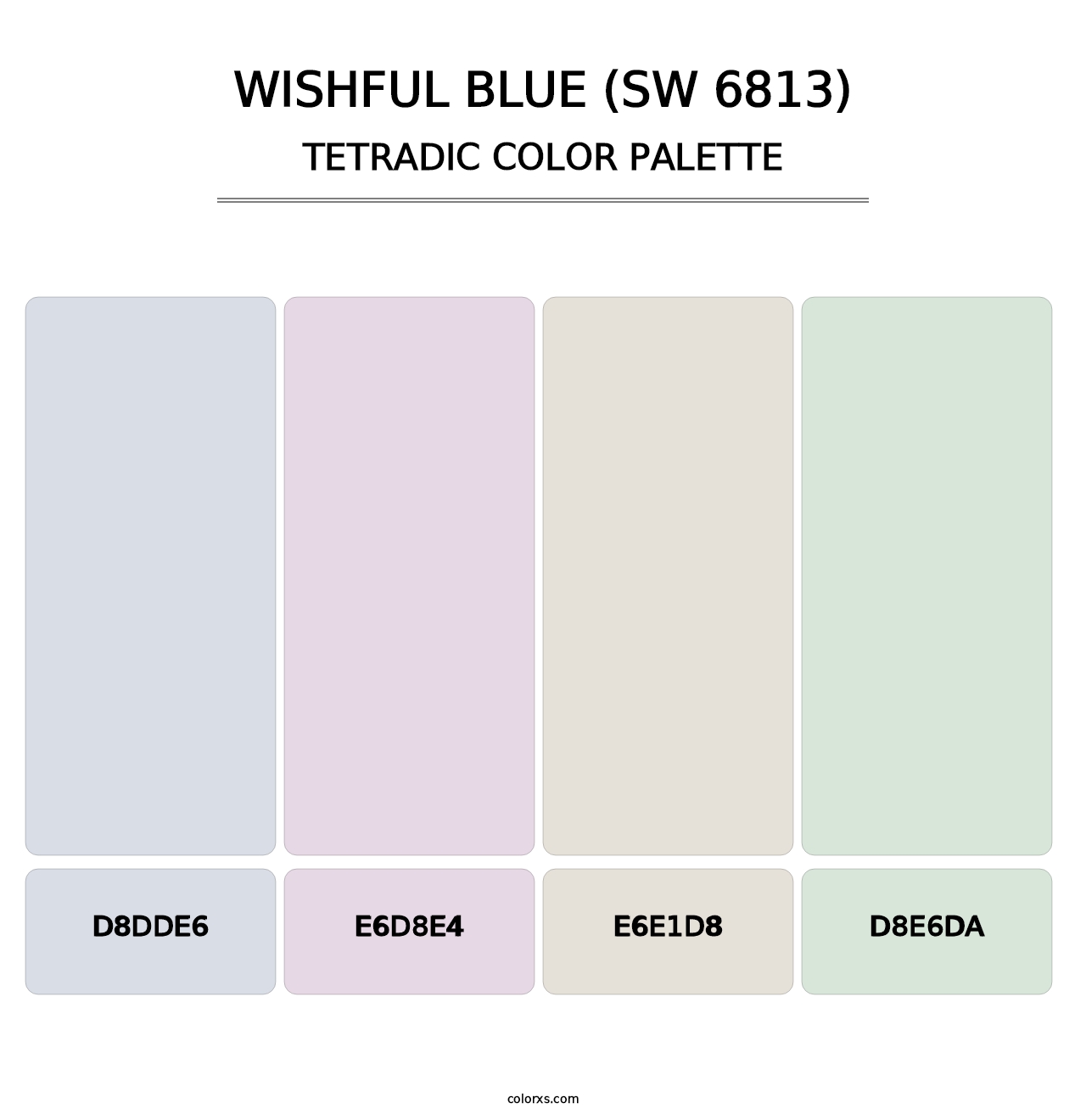 Wishful Blue (SW 6813) - Tetradic Color Palette