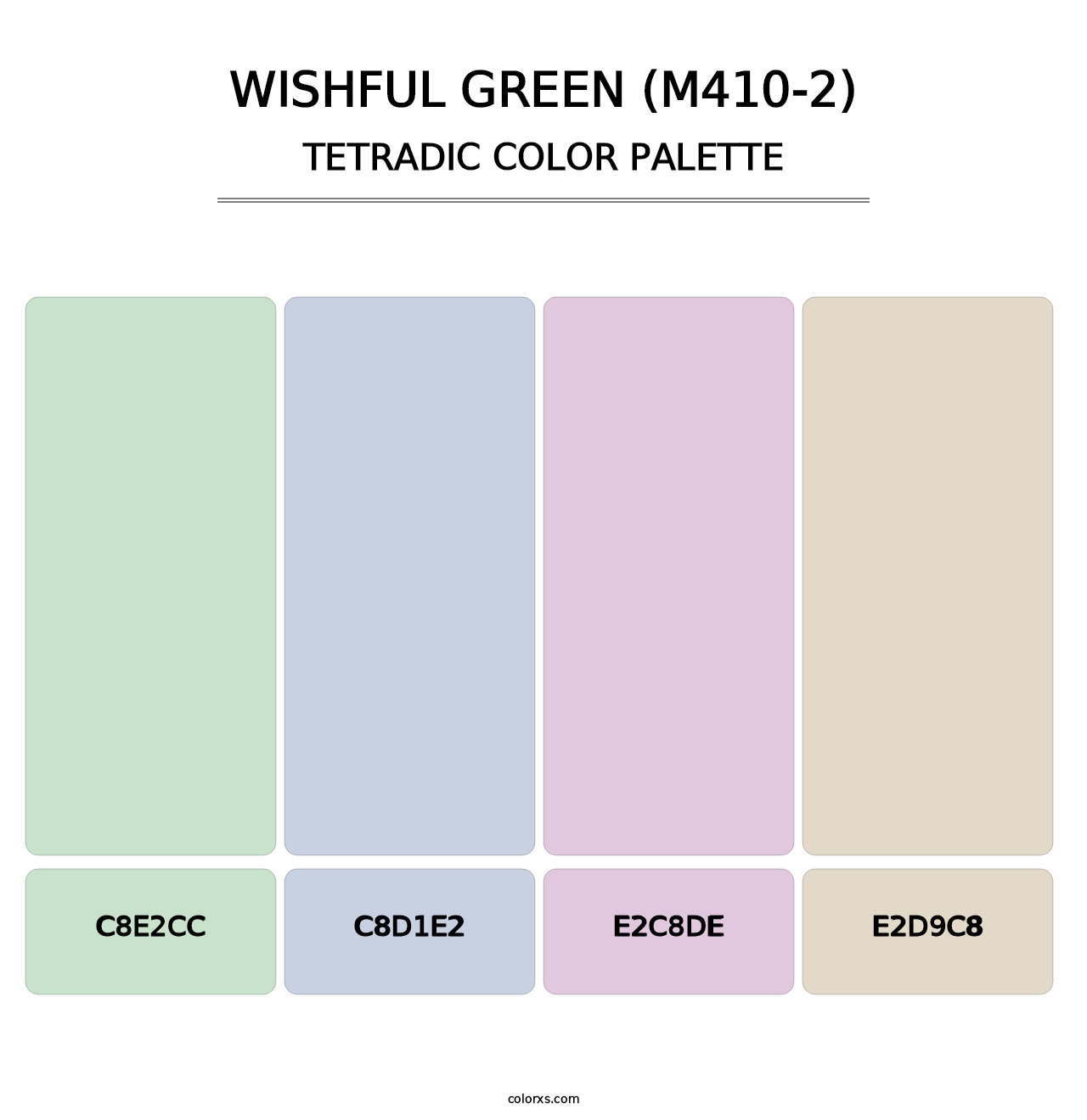Wishful Green (M410-2) - Tetradic Color Palette