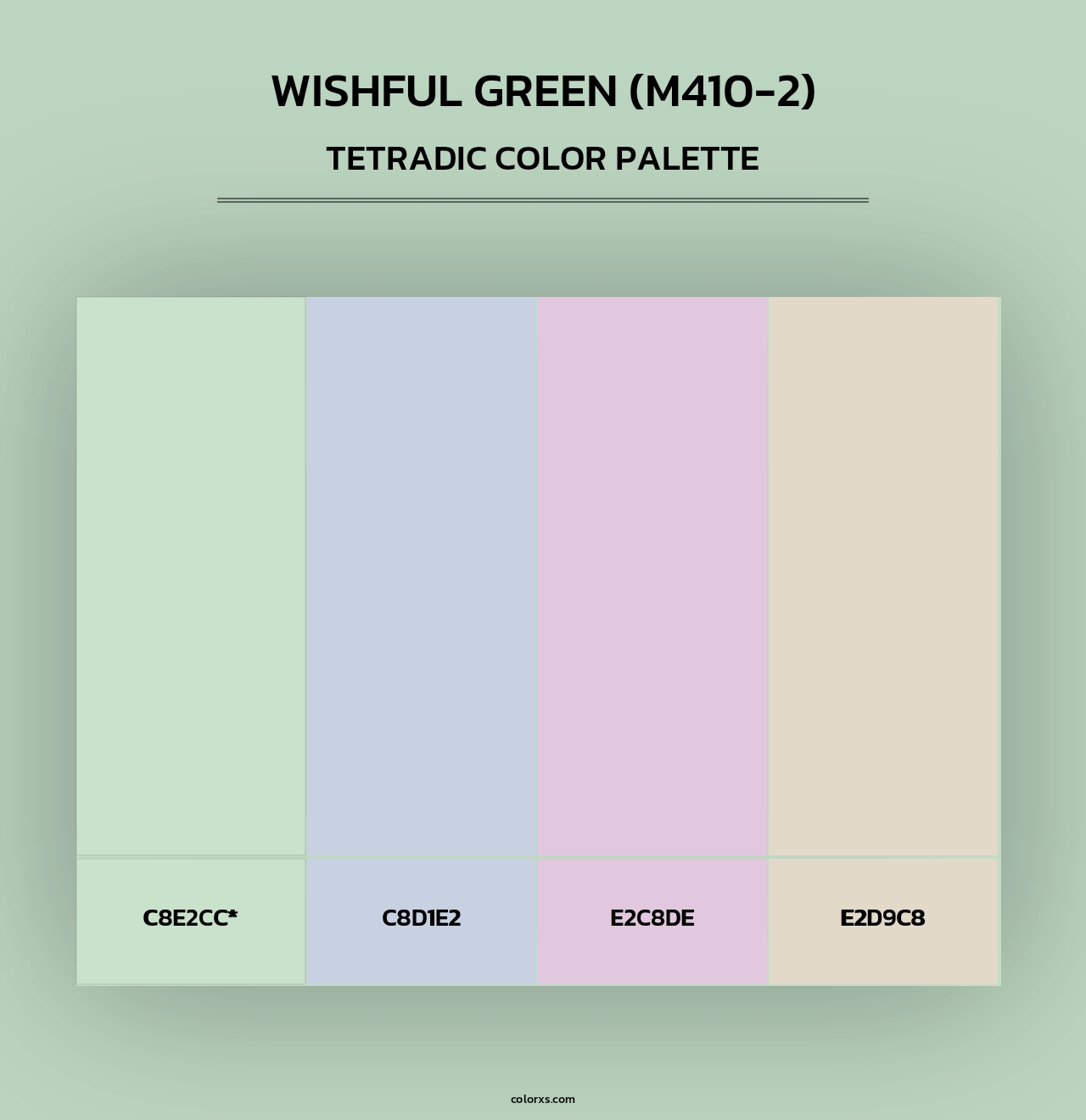 Wishful Green (M410-2) - Tetradic Color Palette