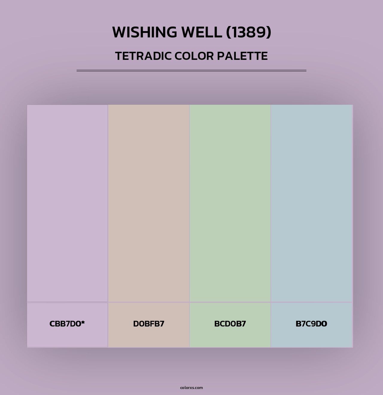 Wishing Well (1389) - Tetradic Color Palette