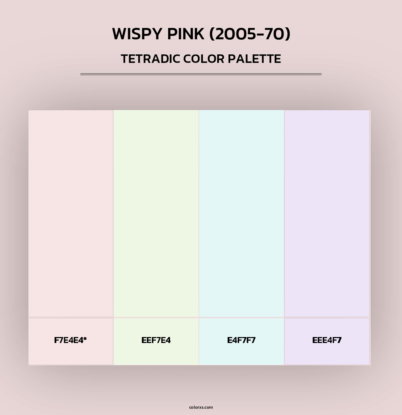 Wispy Pink (2005-70) - Tetradic Color Palette