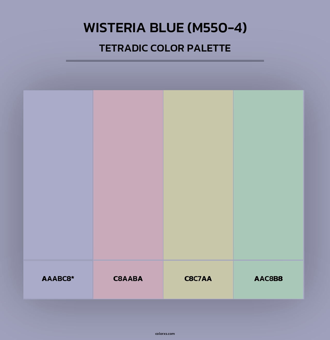 Wisteria Blue (M550-4) - Tetradic Color Palette