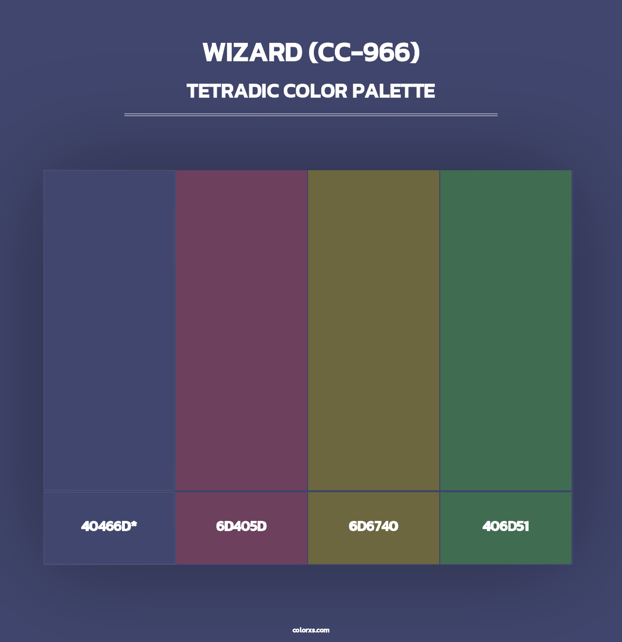 Wizard (CC-966) - Tetradic Color Palette