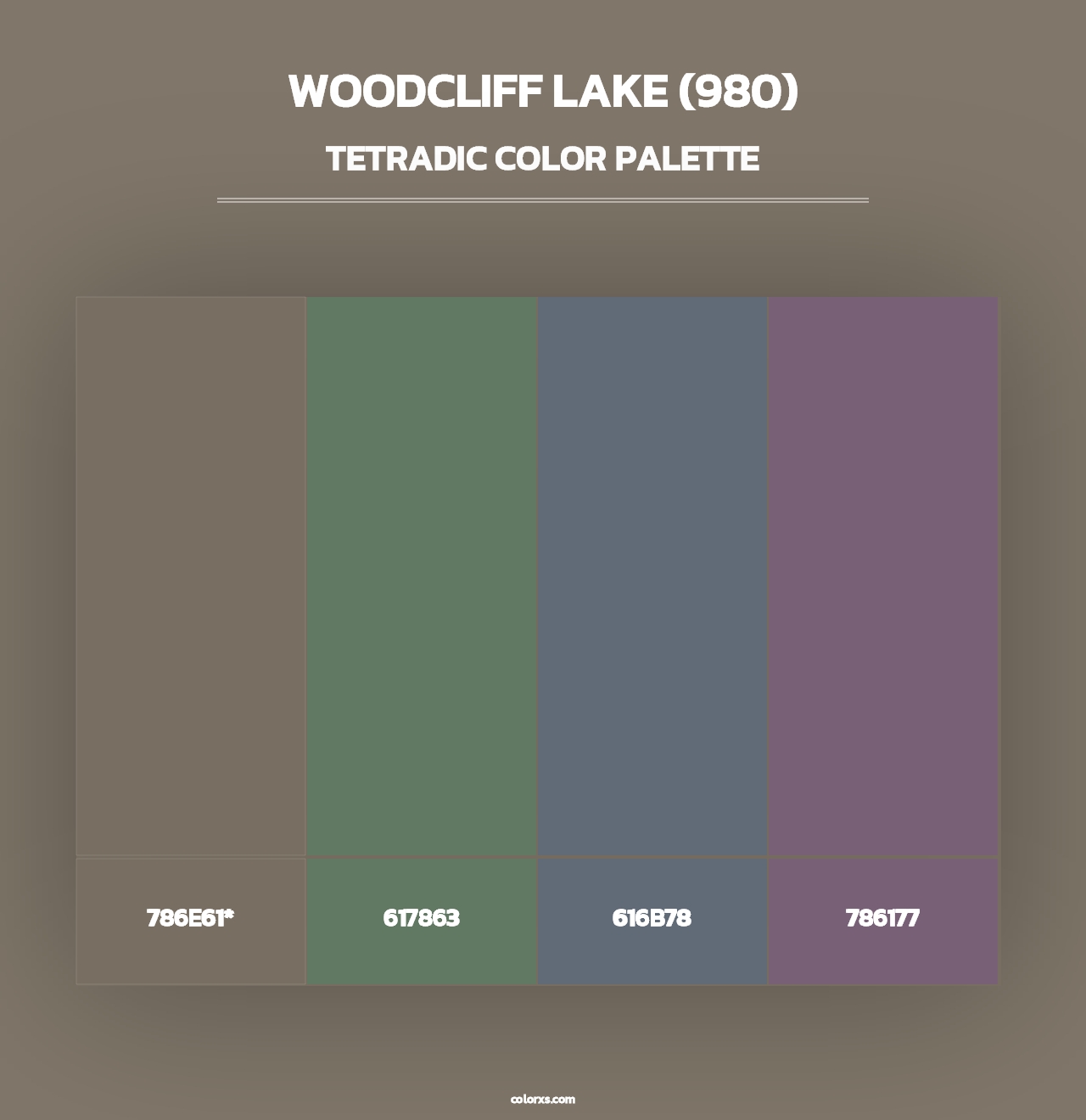 Woodcliff Lake (980) - Tetradic Color Palette