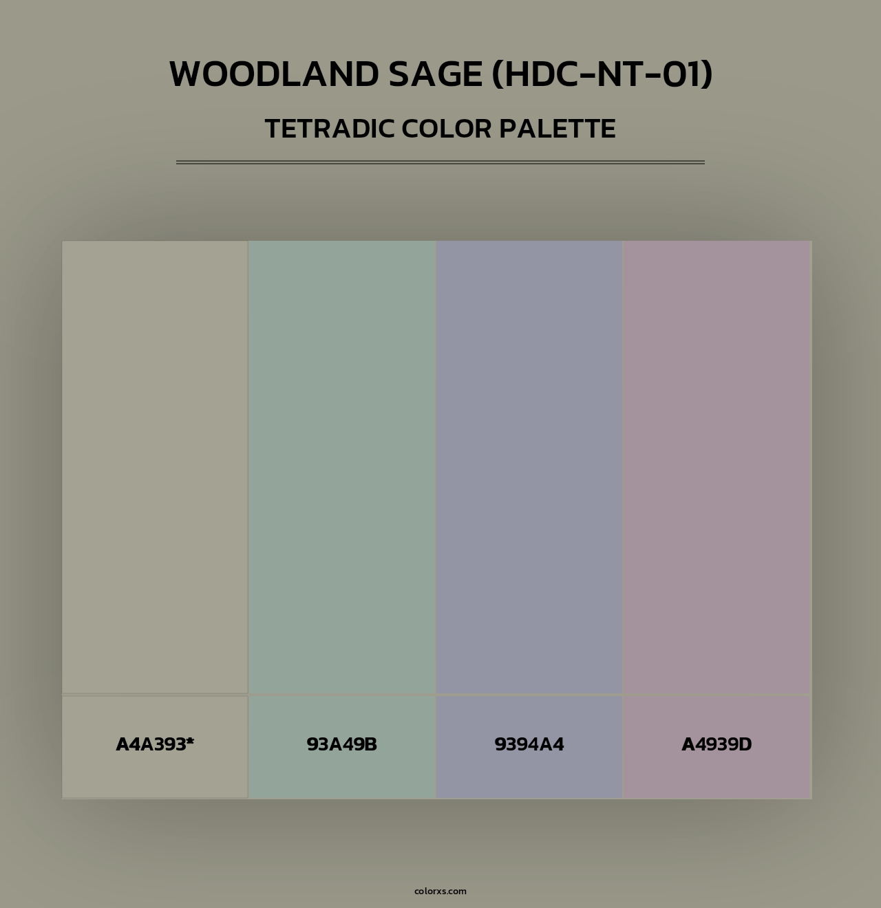 Woodland Sage (HDC-NT-01) - Tetradic Color Palette