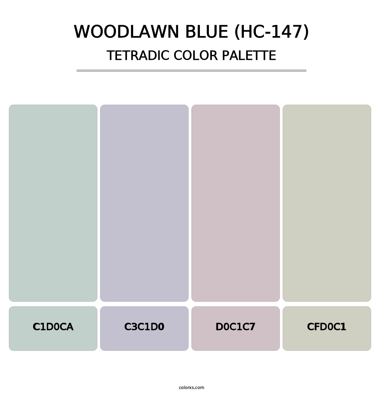 Woodlawn Blue (HC-147) - Tetradic Color Palette