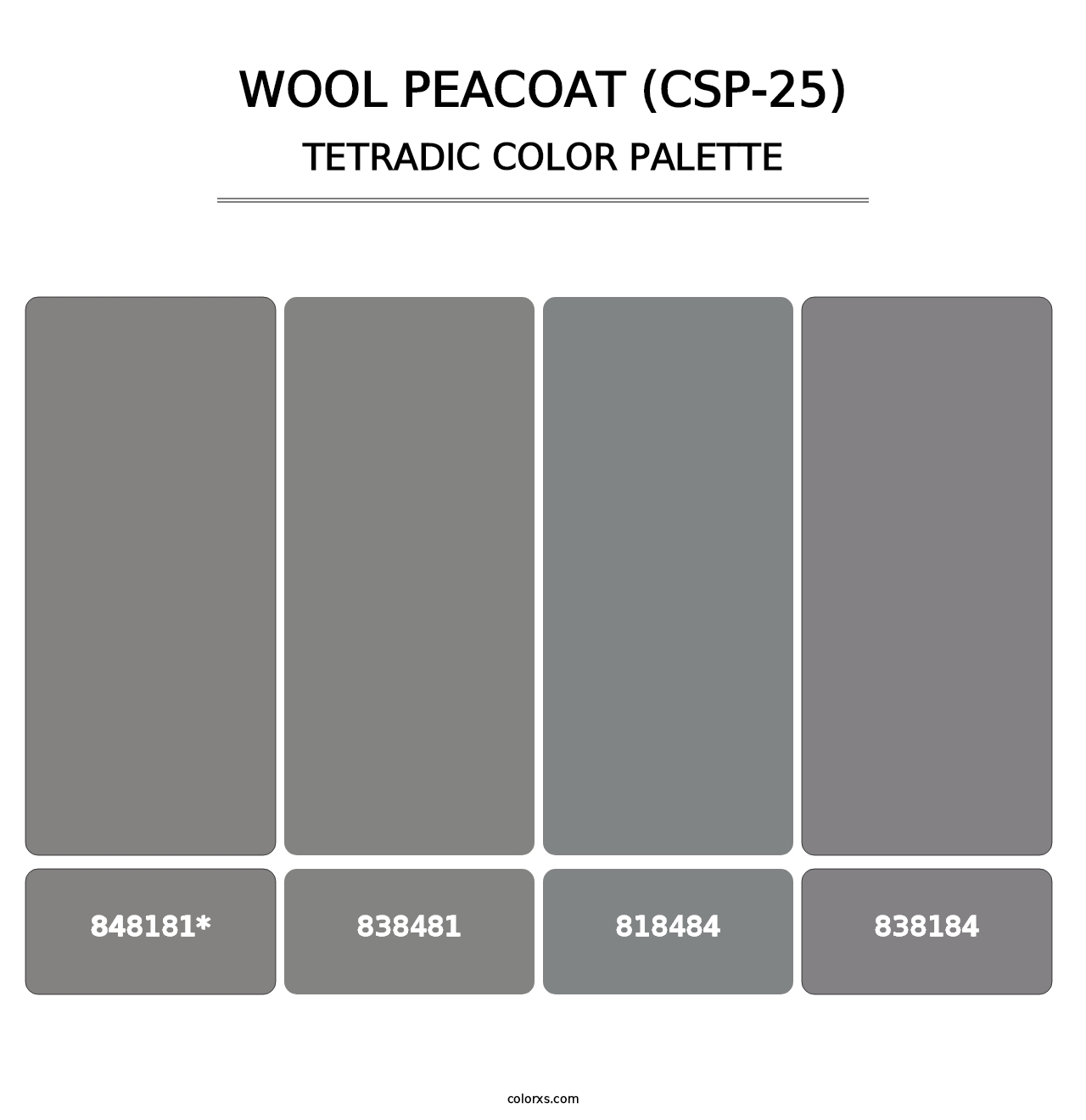 Wool Peacoat (CSP-25) - Tetradic Color Palette