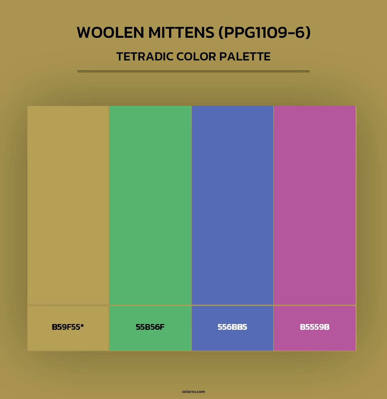 Woolen Mittens (PPG1109-6) - Tetradic Color Palette