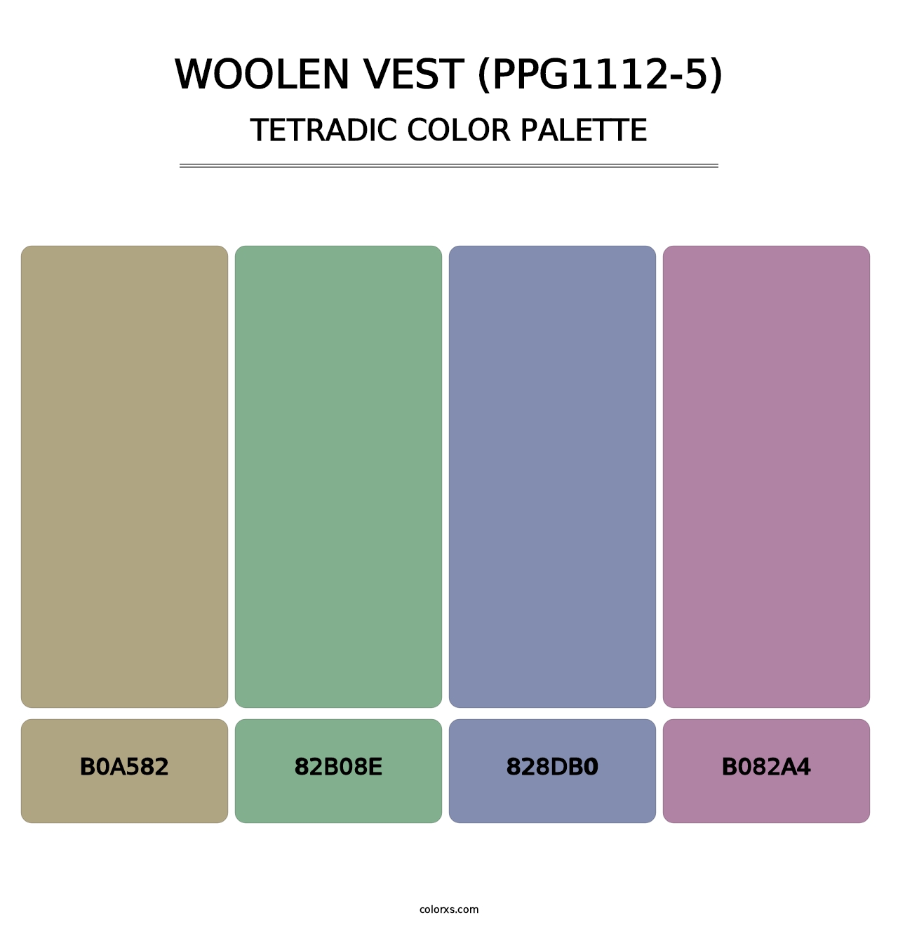 Woolen Vest (PPG1112-5) - Tetradic Color Palette