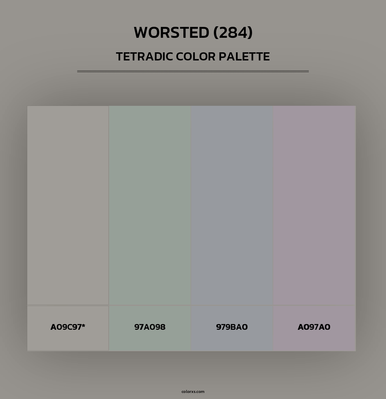 Worsted (284) - Tetradic Color Palette