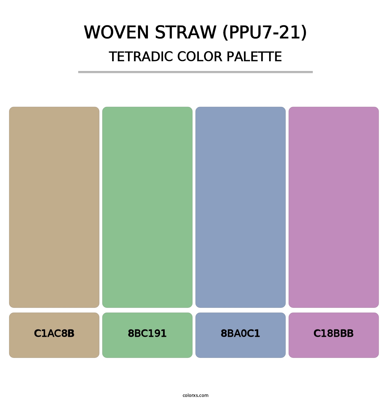 Woven Straw (PPU7-21) - Tetradic Color Palette