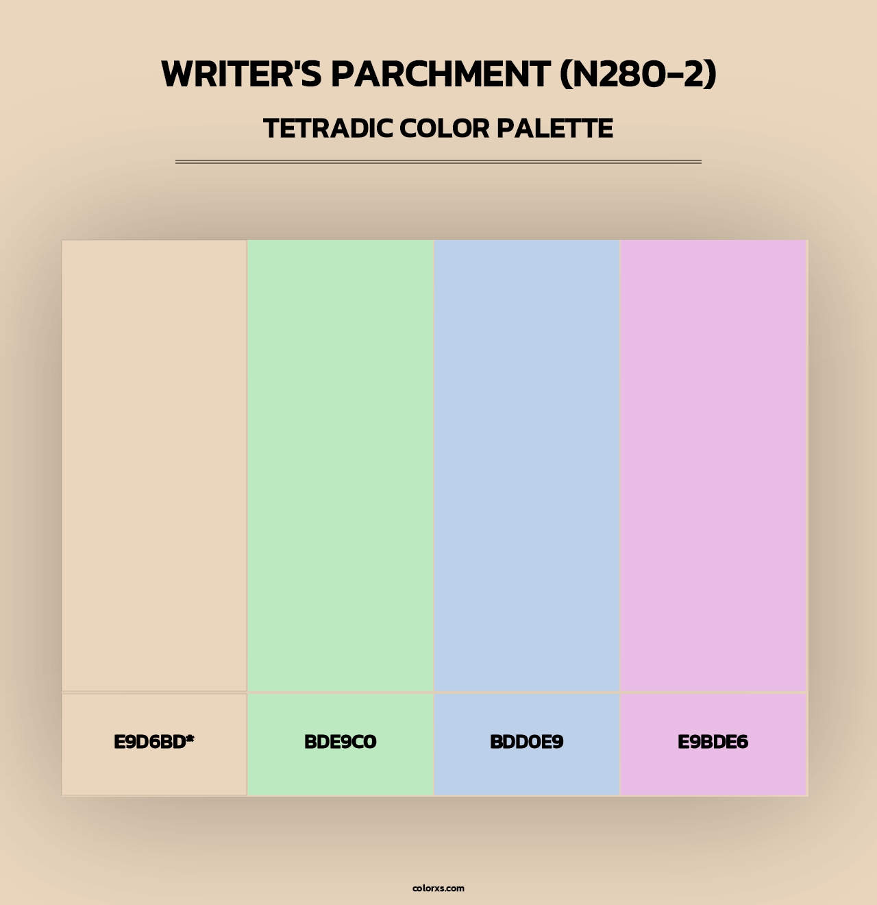 Writer'S Parchment (N280-2) - Tetradic Color Palette