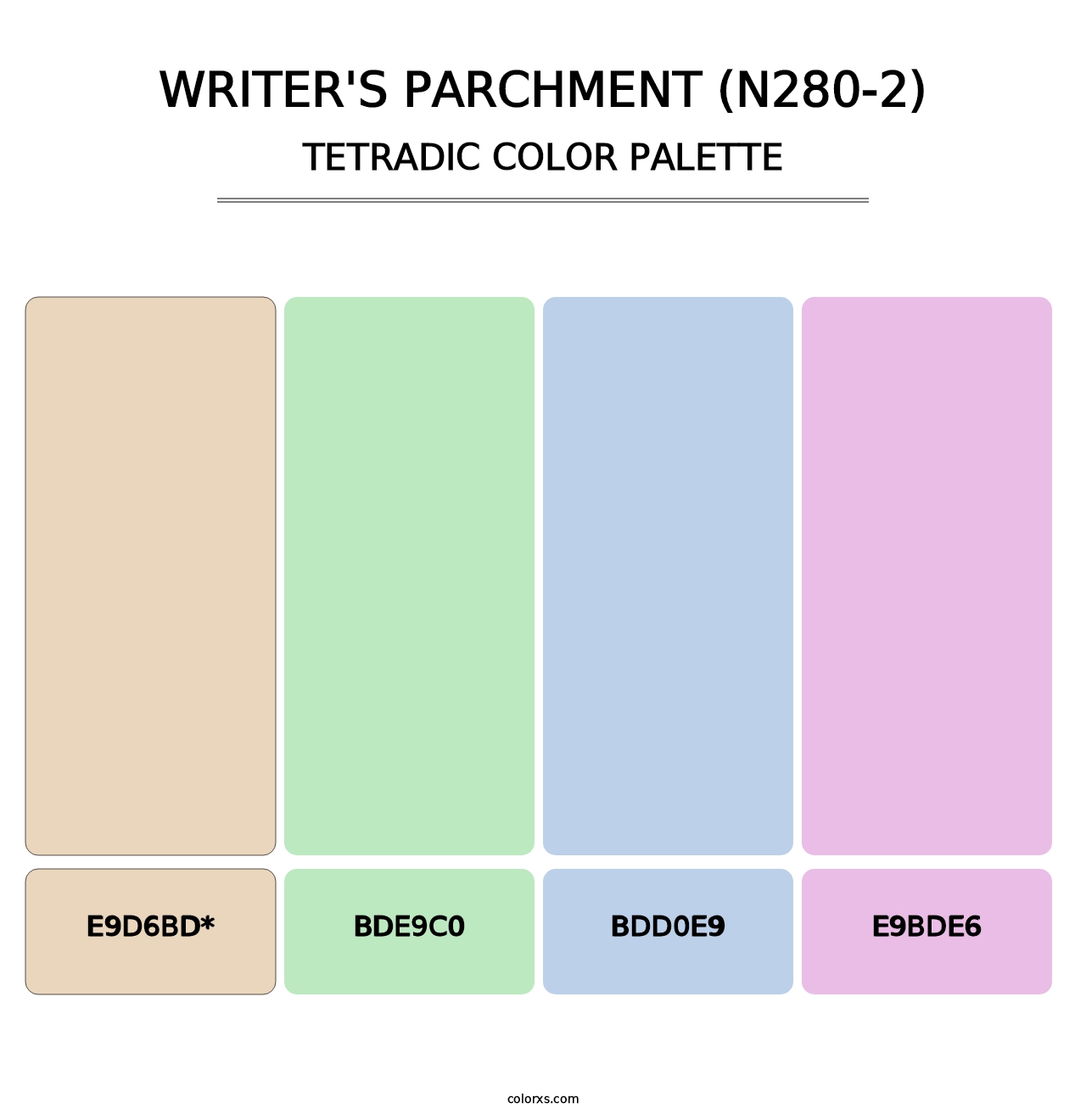 Writer'S Parchment (N280-2) - Tetradic Color Palette