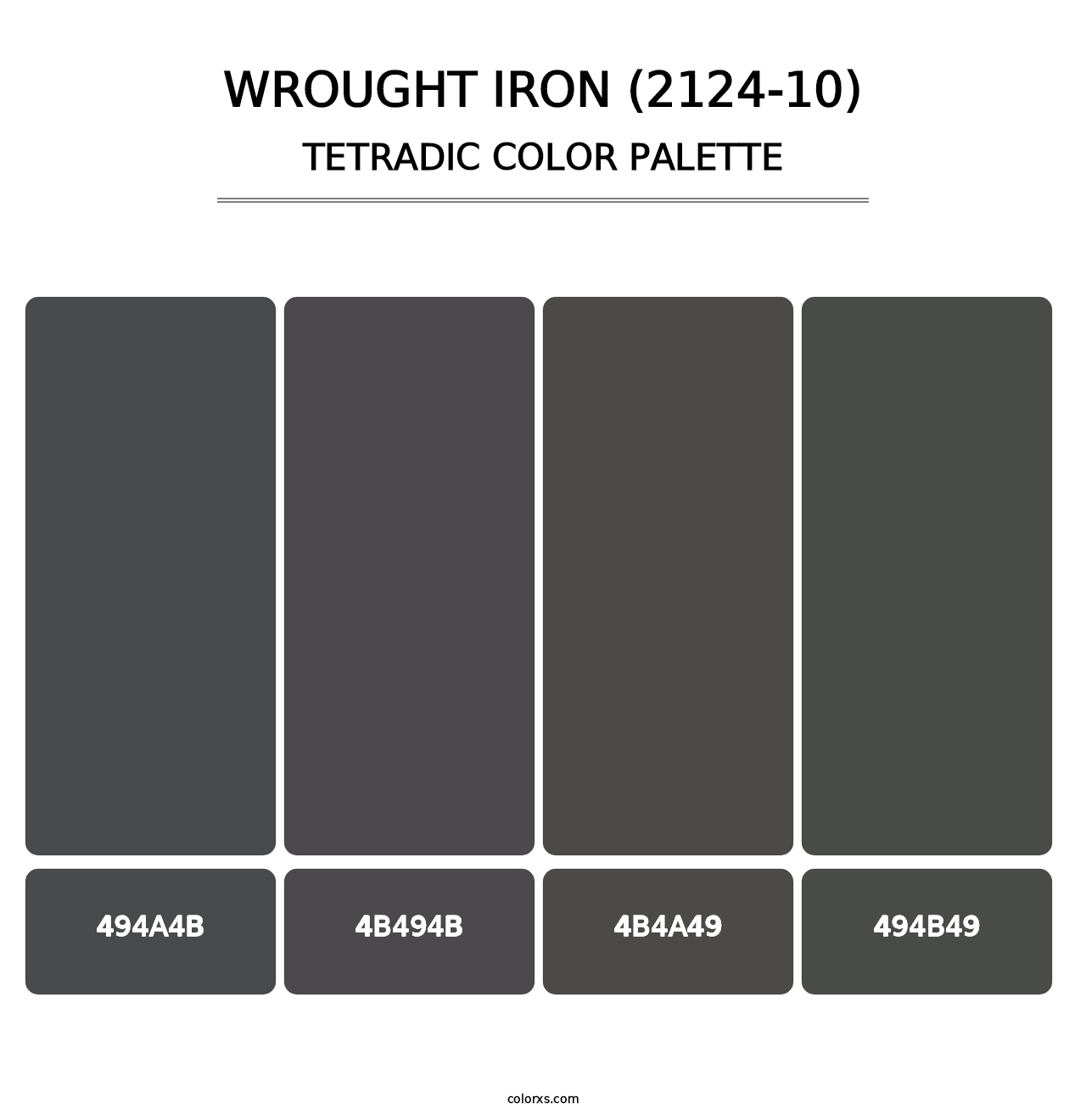 Wrought Iron (2124-10) - Tetradic Color Palette
