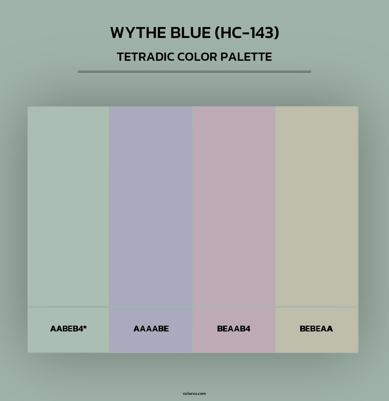 Wythe Blue (HC-143) - Tetradic Color Palette