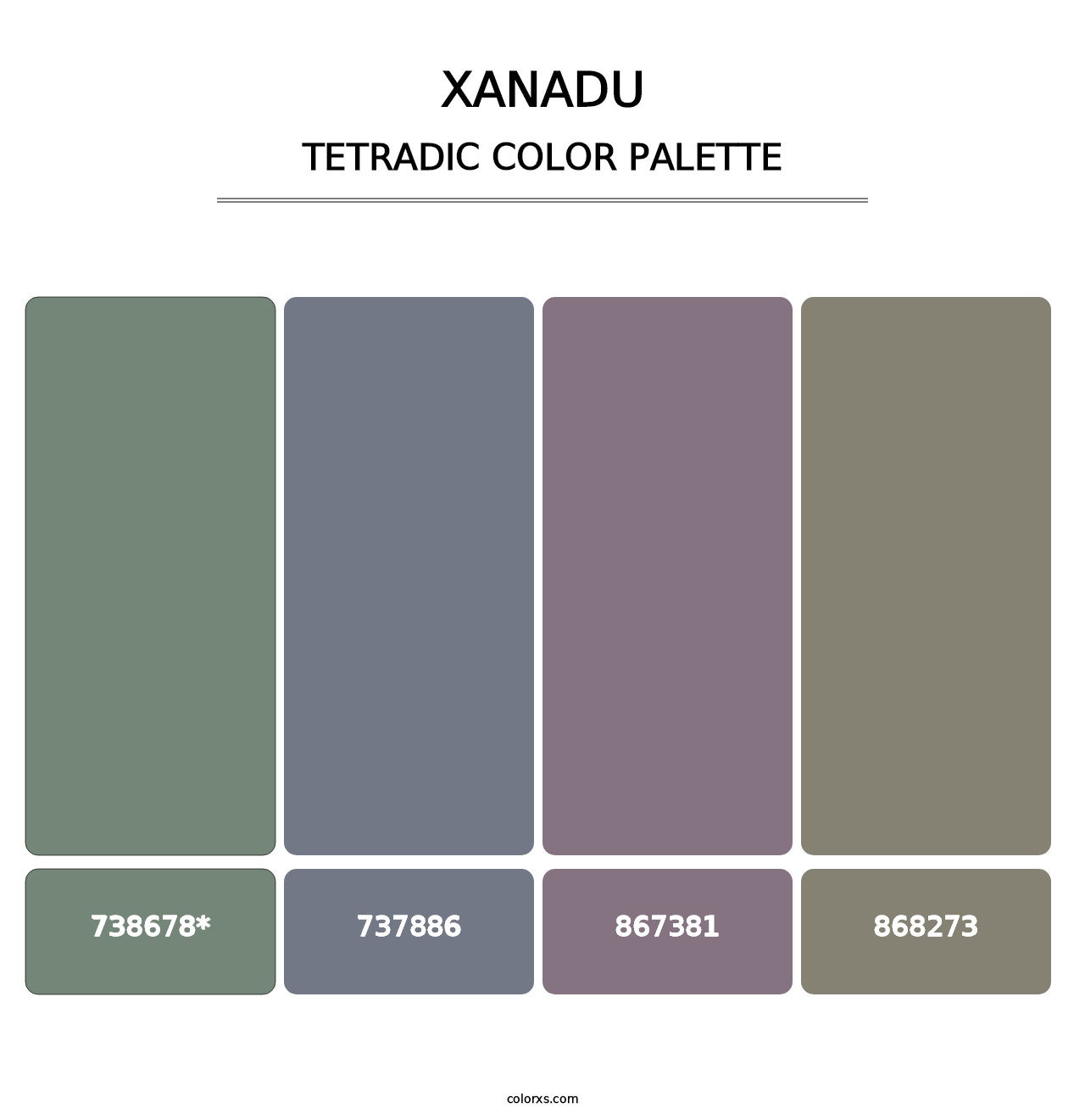 Xanadu - Tetradic Color Palette