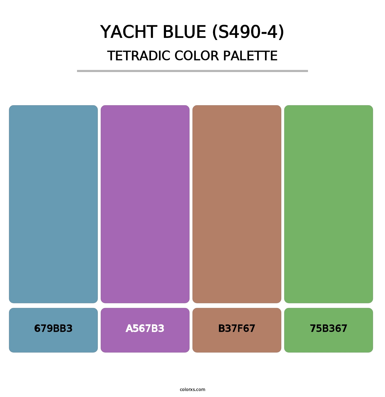 Yacht Blue (S490-4) - Tetradic Color Palette