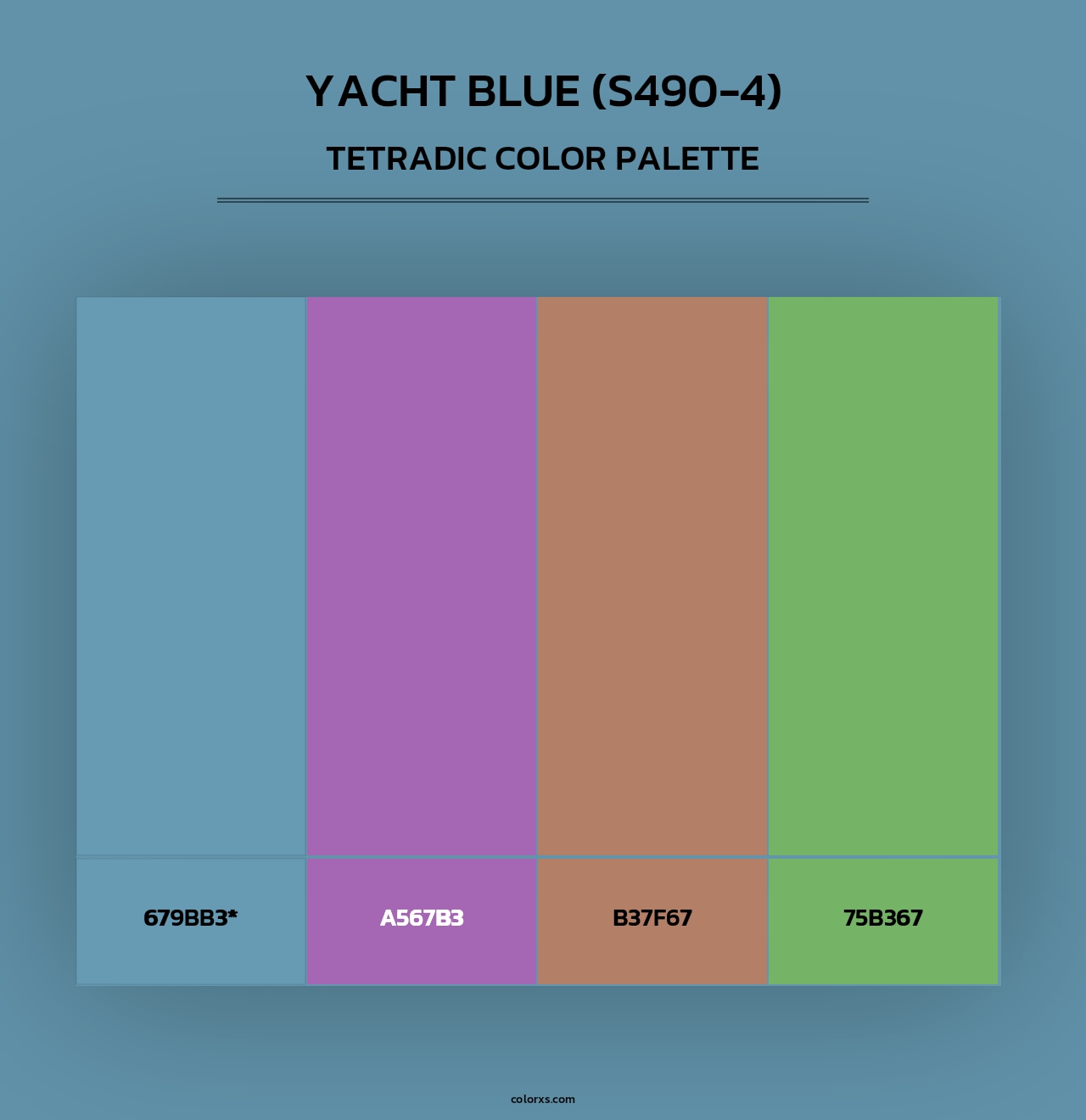 Yacht Blue (S490-4) - Tetradic Color Palette