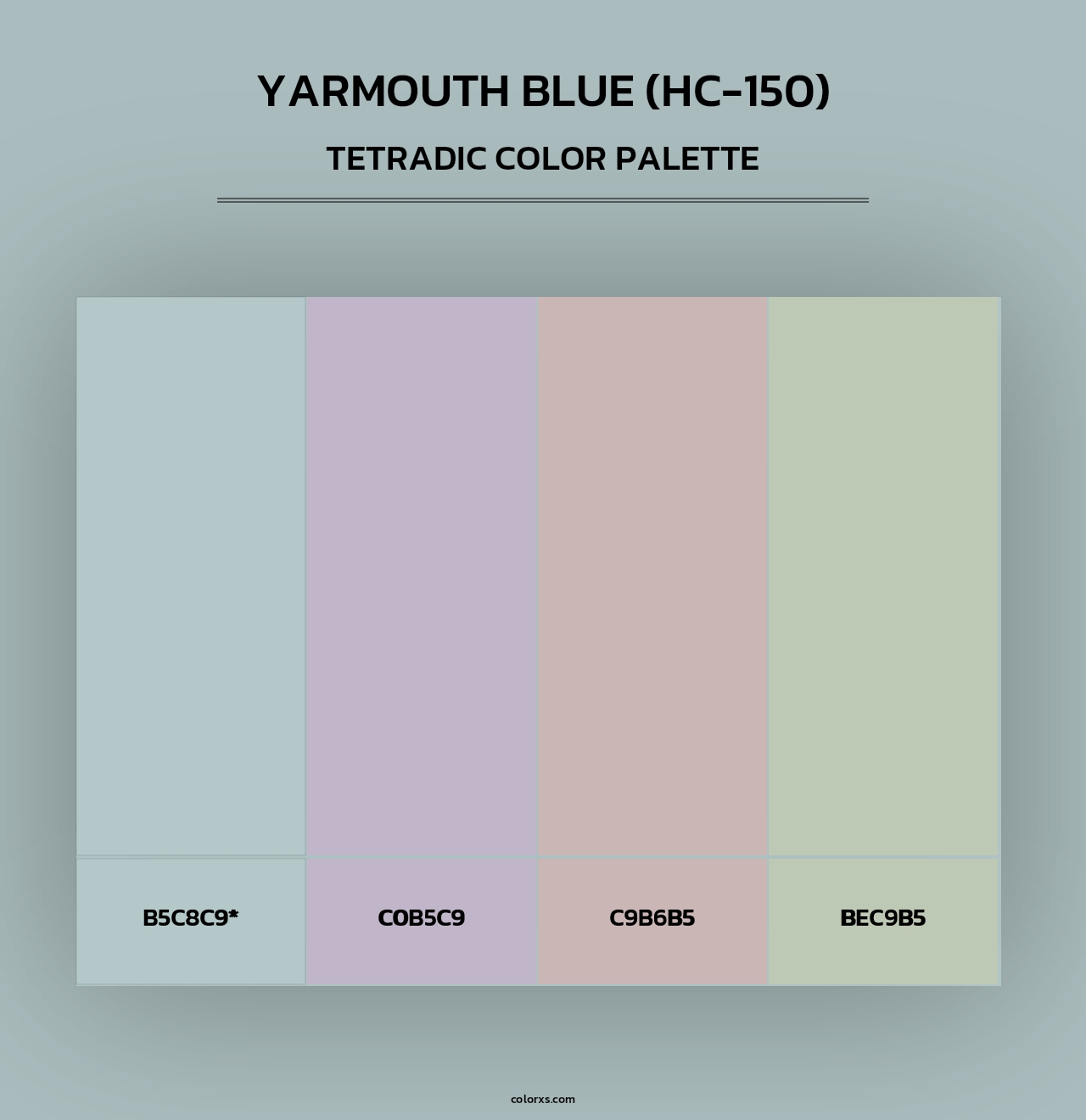 Yarmouth Blue (HC-150) - Tetradic Color Palette
