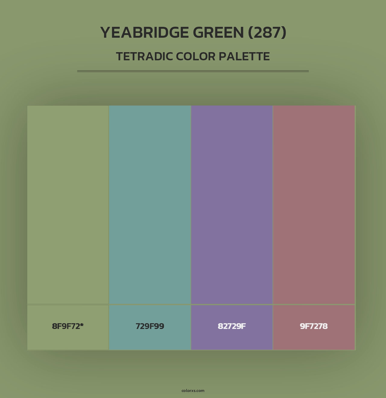 Yeabridge Green (287) - Tetradic Color Palette