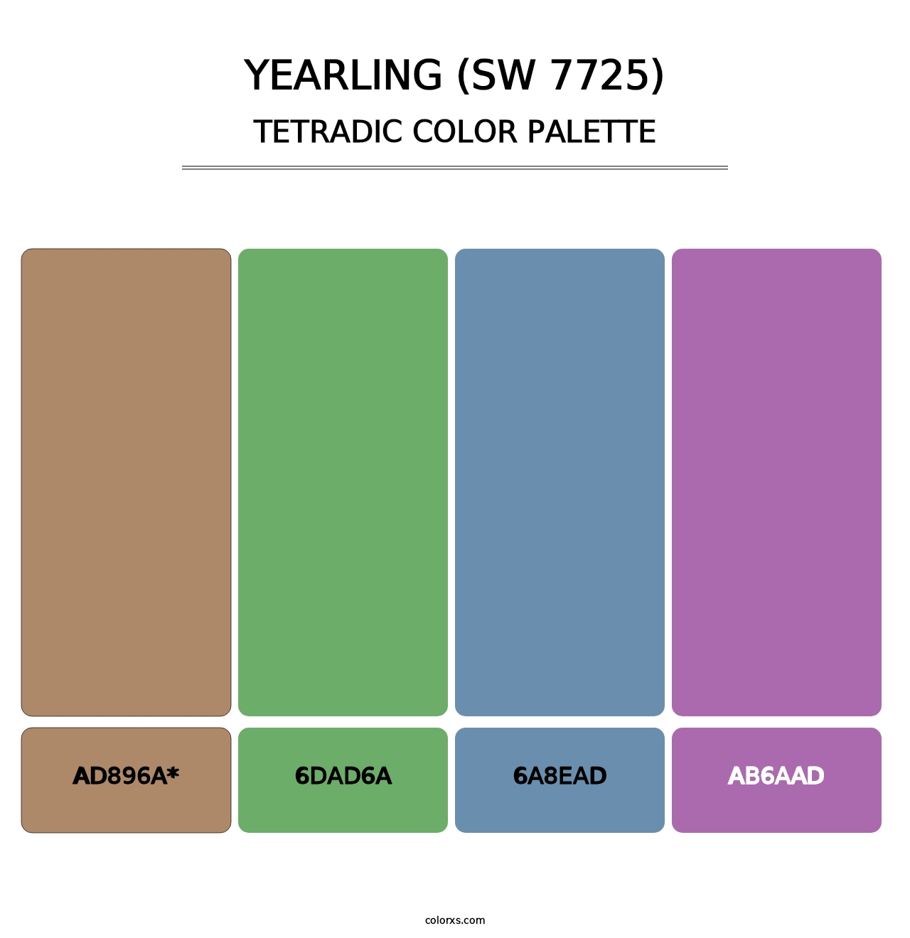 Yearling (SW 7725) - Tetradic Color Palette