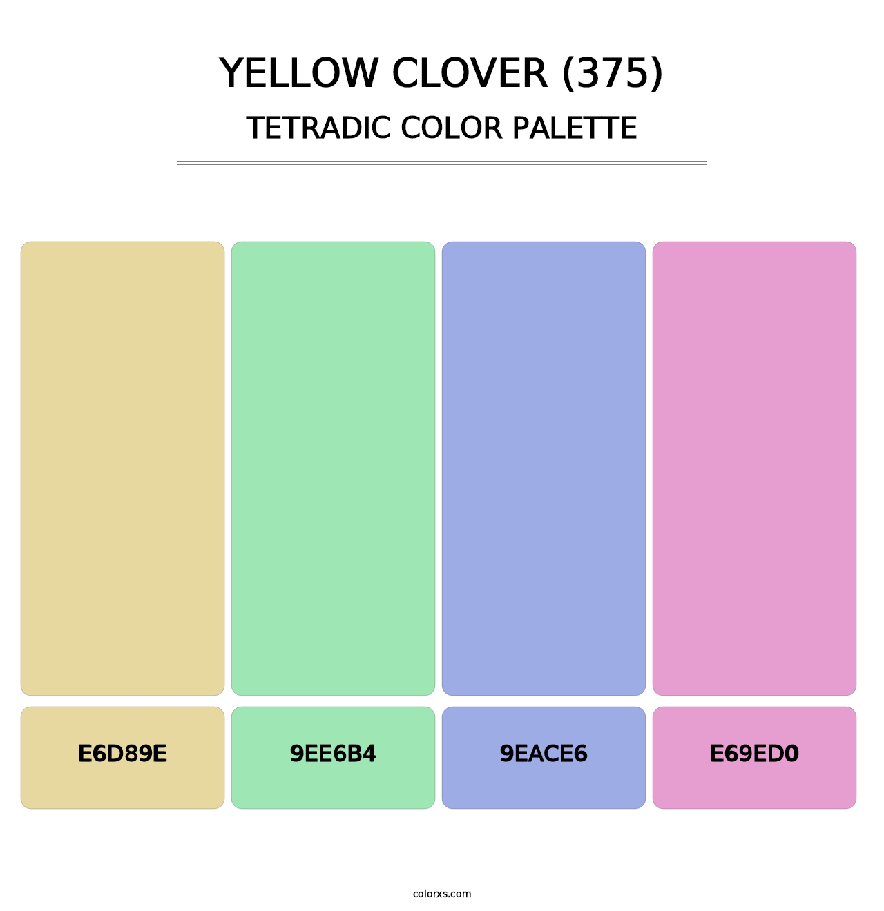 Yellow Clover (375) - Tetradic Color Palette