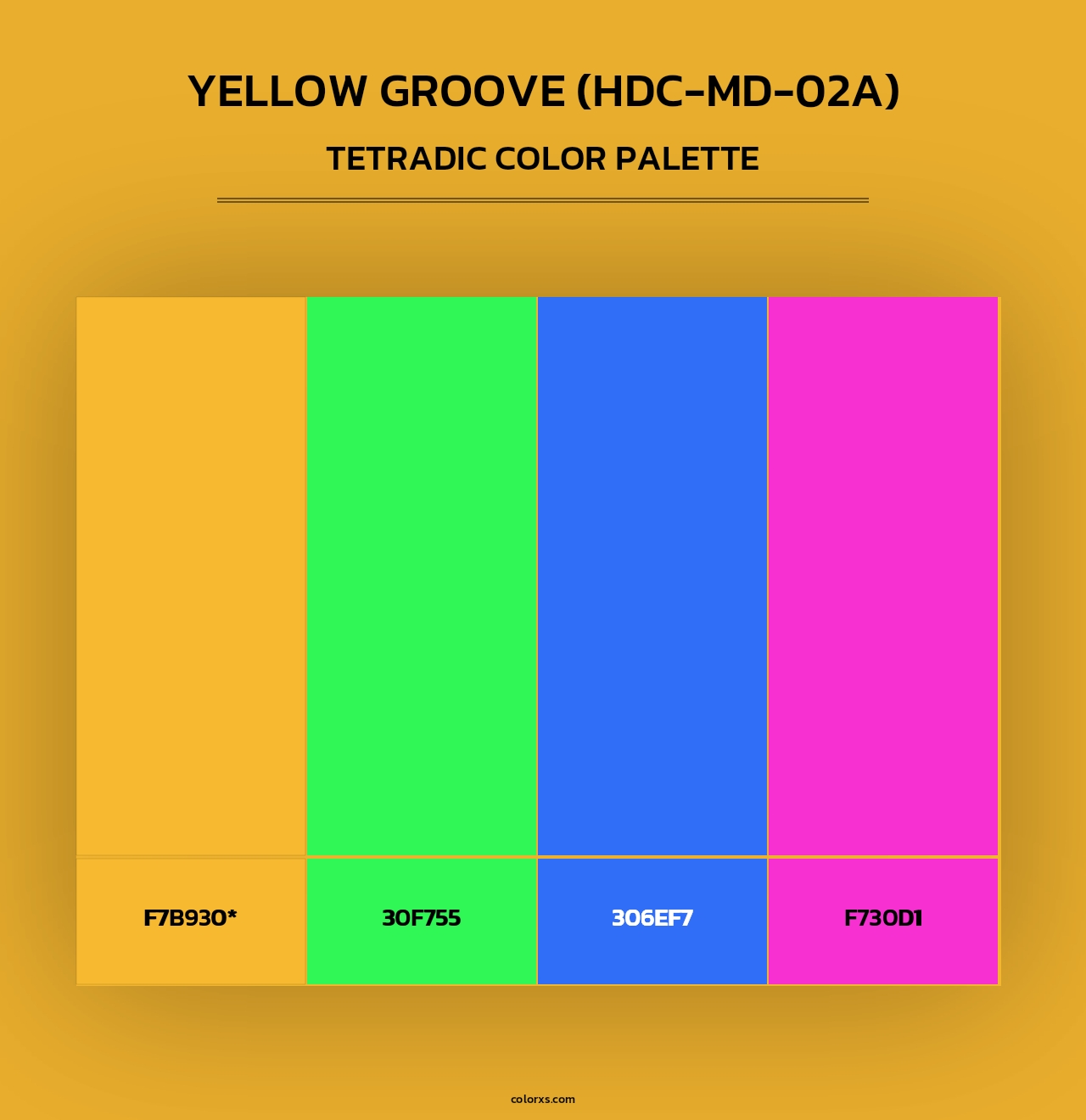 Yellow Groove (HDC-MD-02A) - Tetradic Color Palette