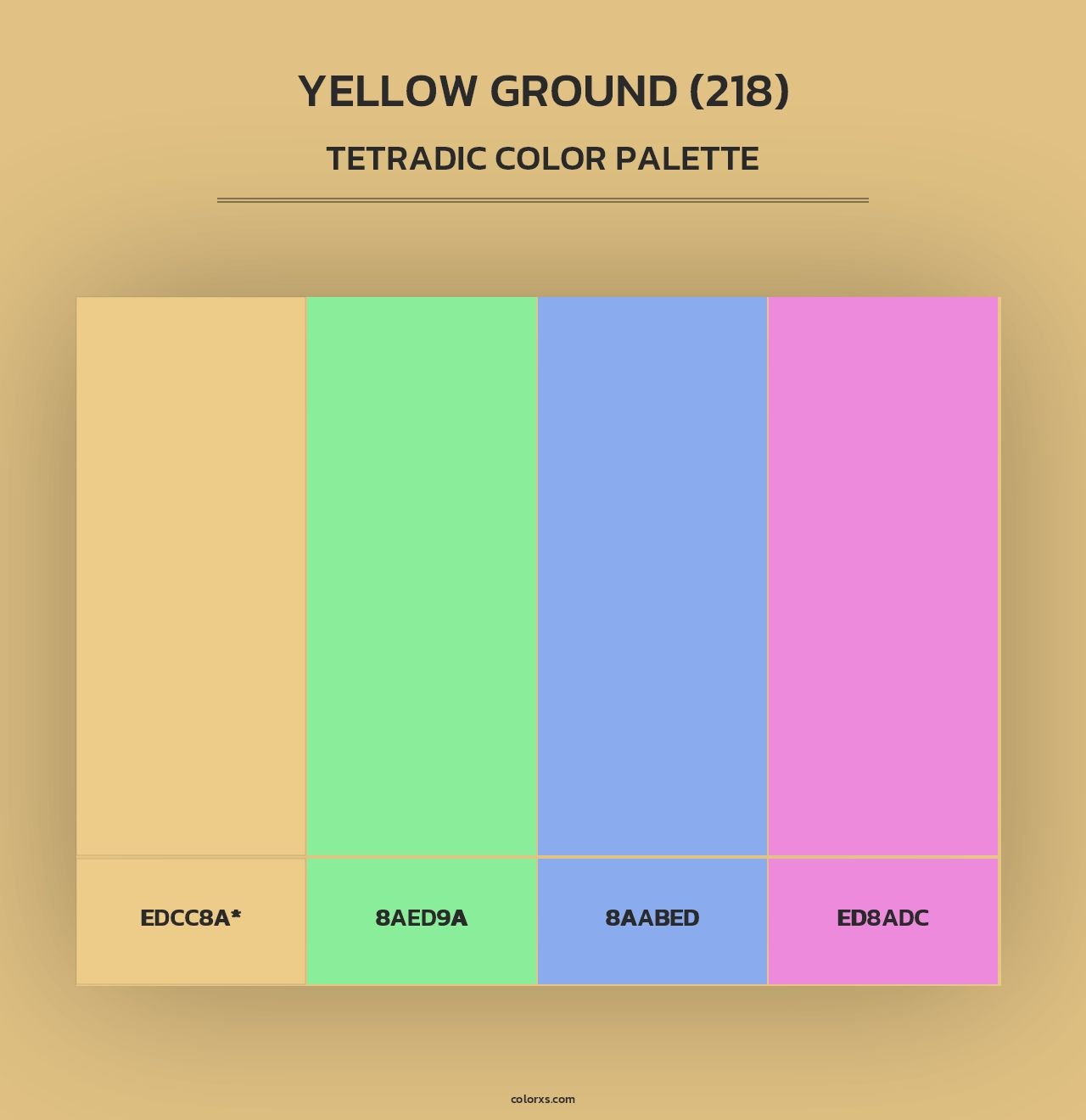 Yellow Ground (218) - Tetradic Color Palette