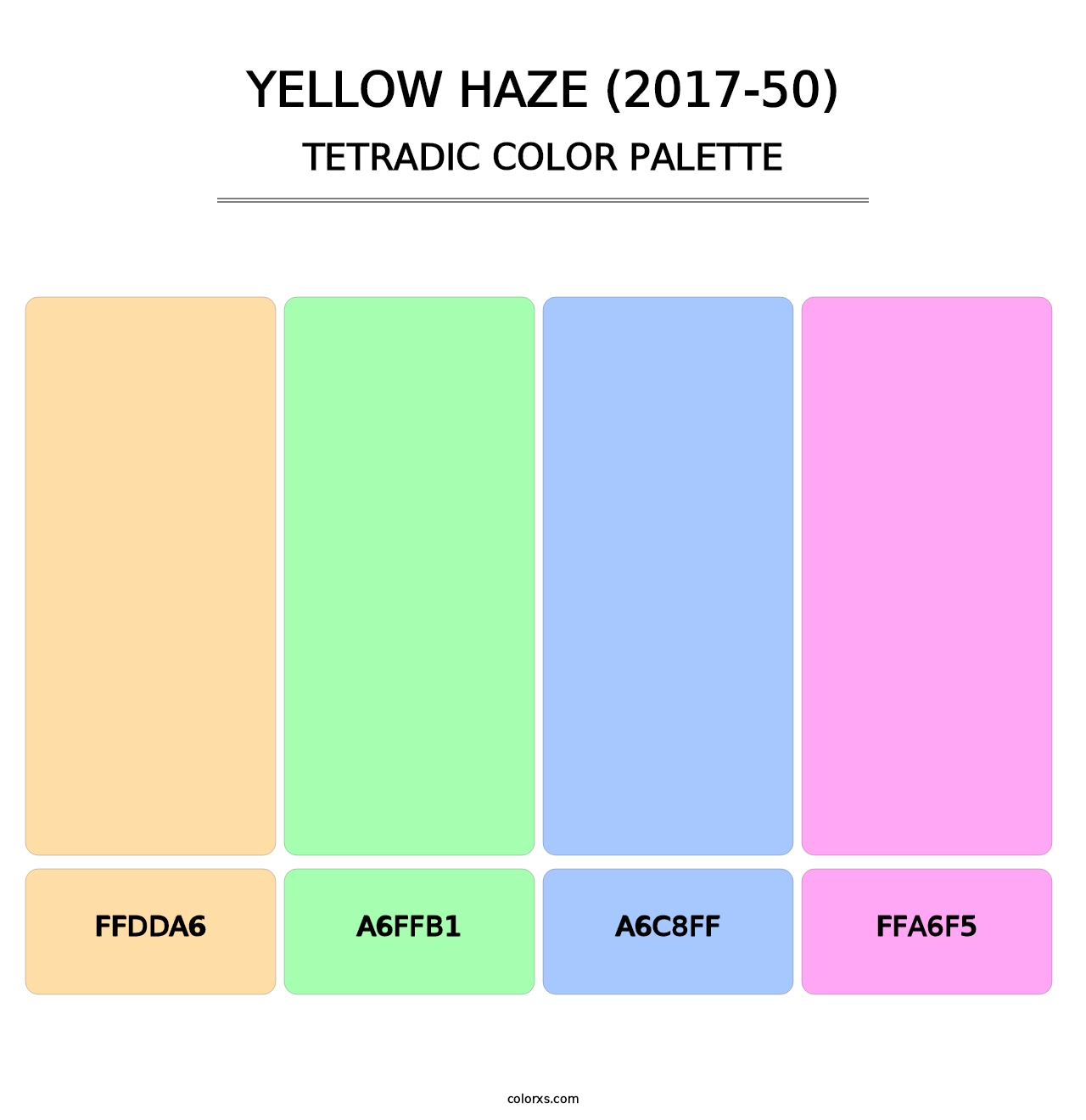 Yellow Haze (2017-50) - Tetradic Color Palette