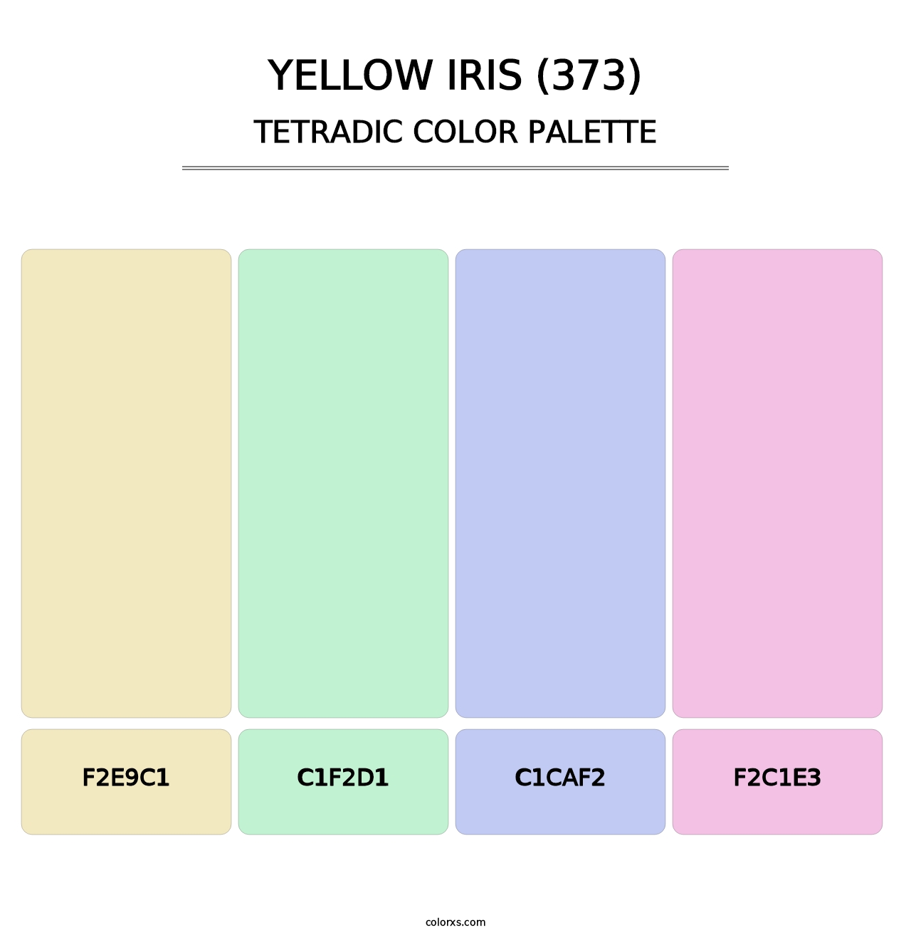 Yellow Iris (373) - Tetradic Color Palette