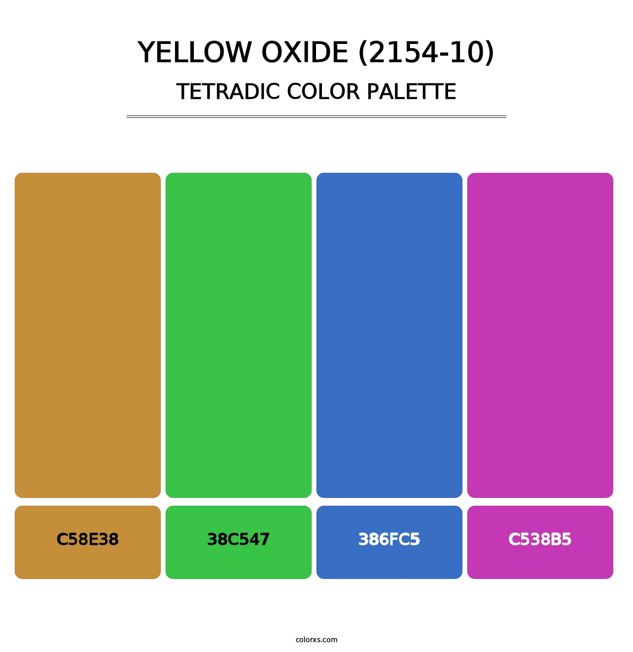 Yellow Oxide (2154-10) - Tetradic Color Palette