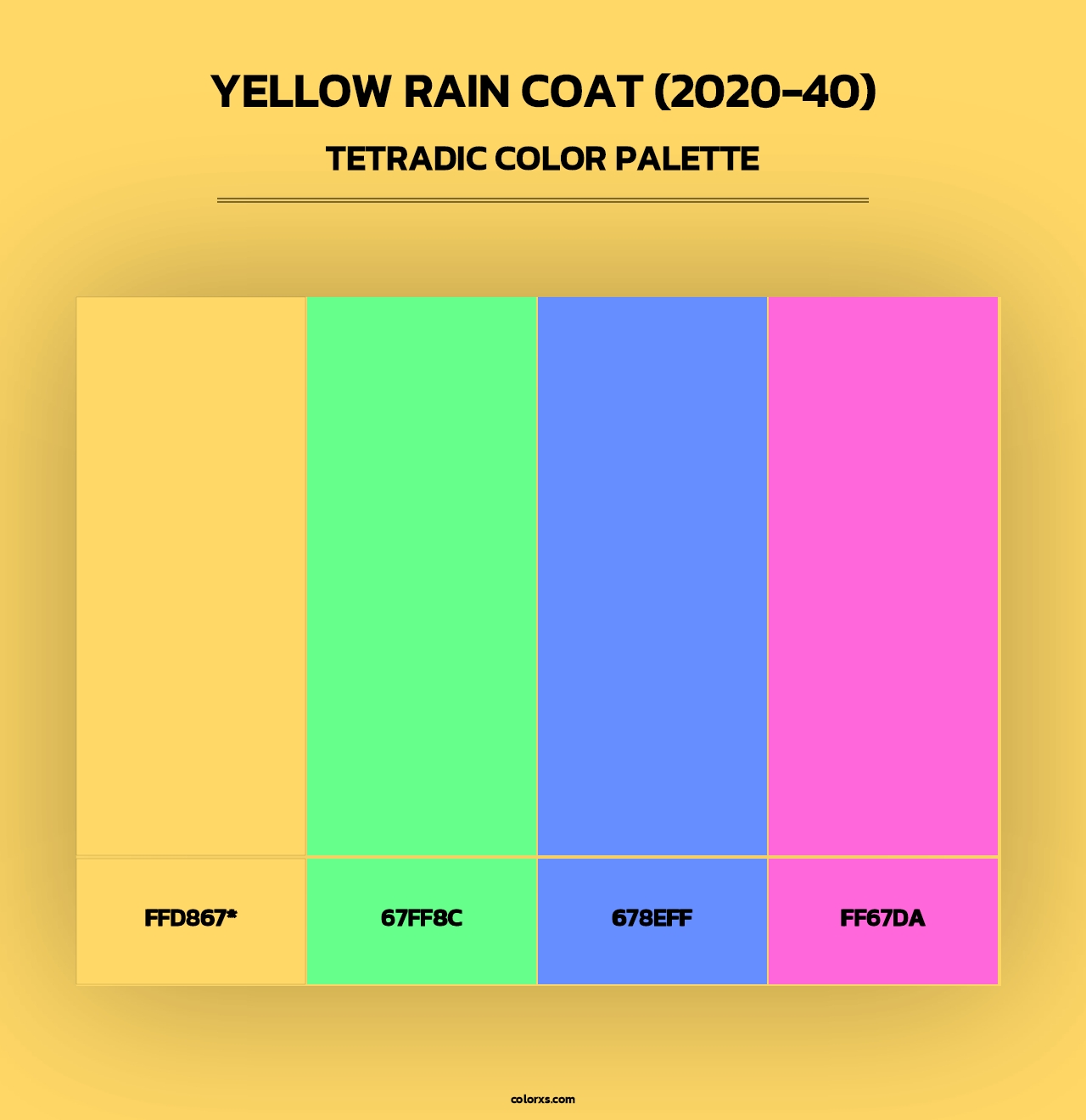 Yellow Rain Coat (2020-40) - Tetradic Color Palette