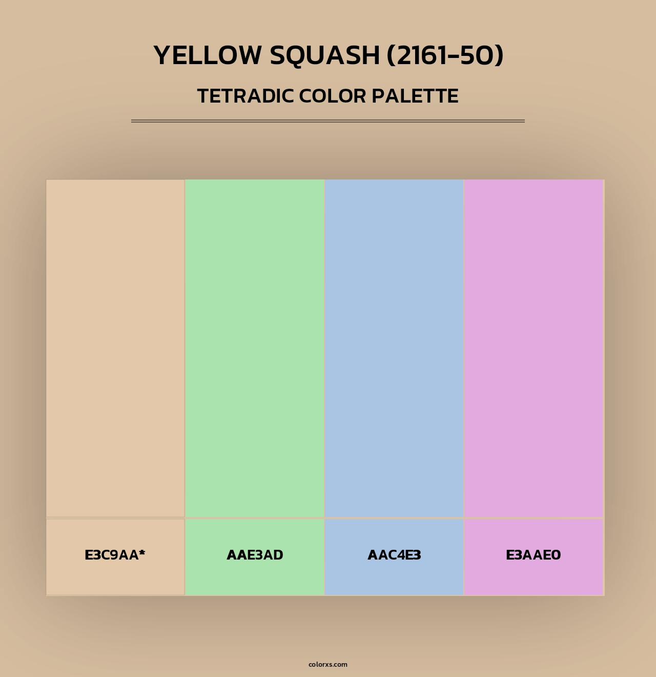 Yellow Squash (2161-50) - Tetradic Color Palette
