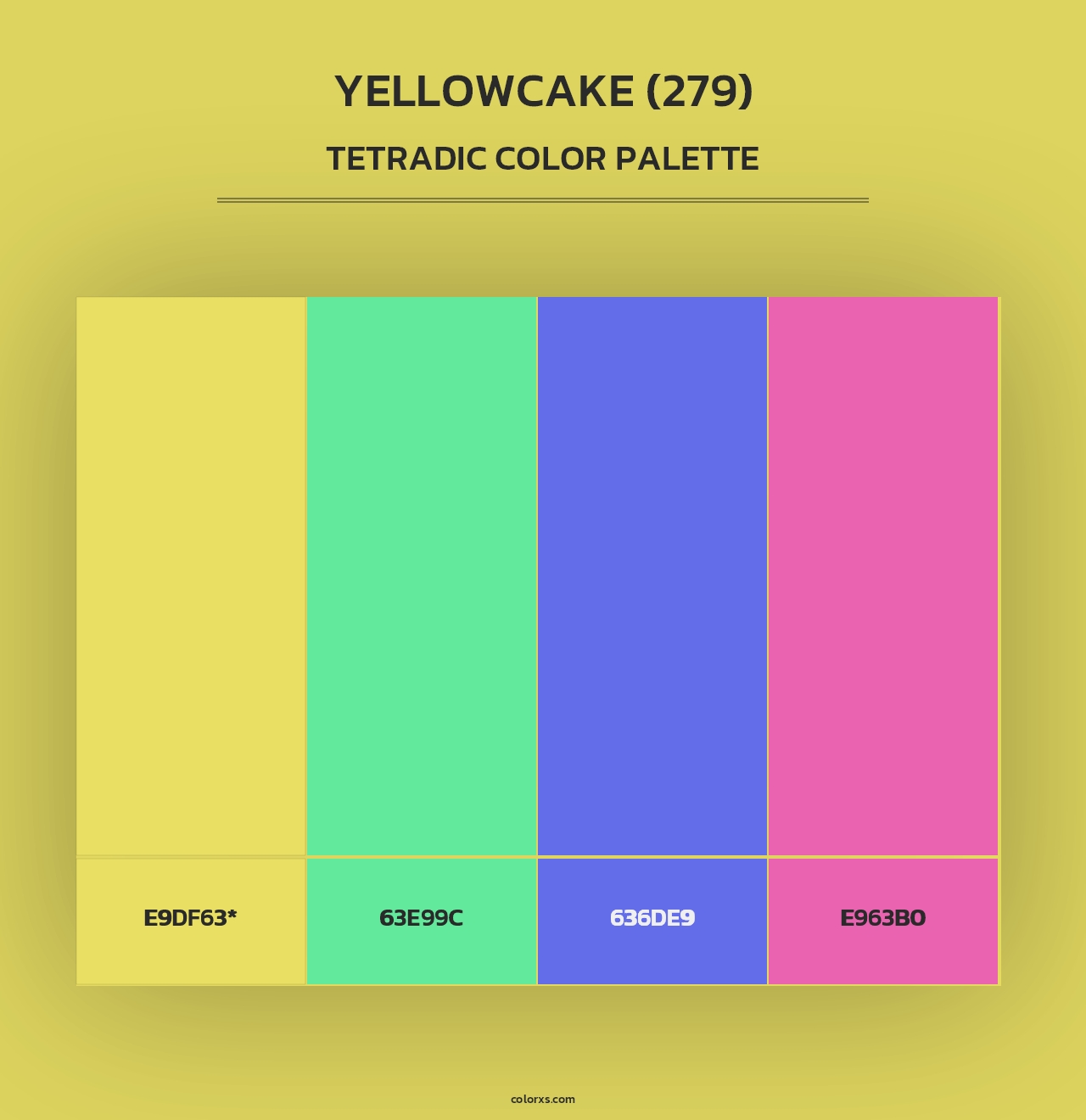 Yellowcake (279) - Tetradic Color Palette