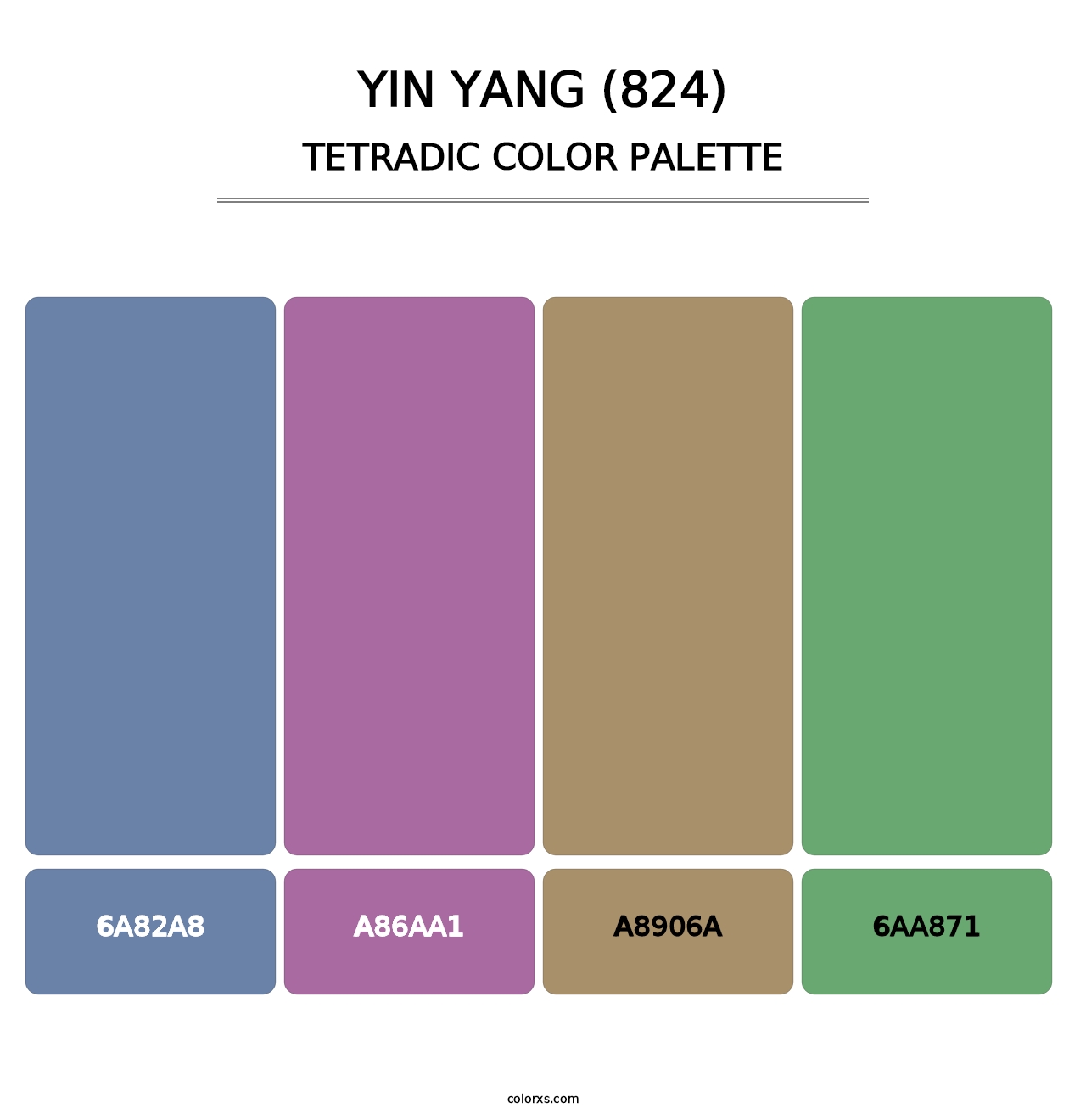 Yin Yang (824) - Tetradic Color Palette